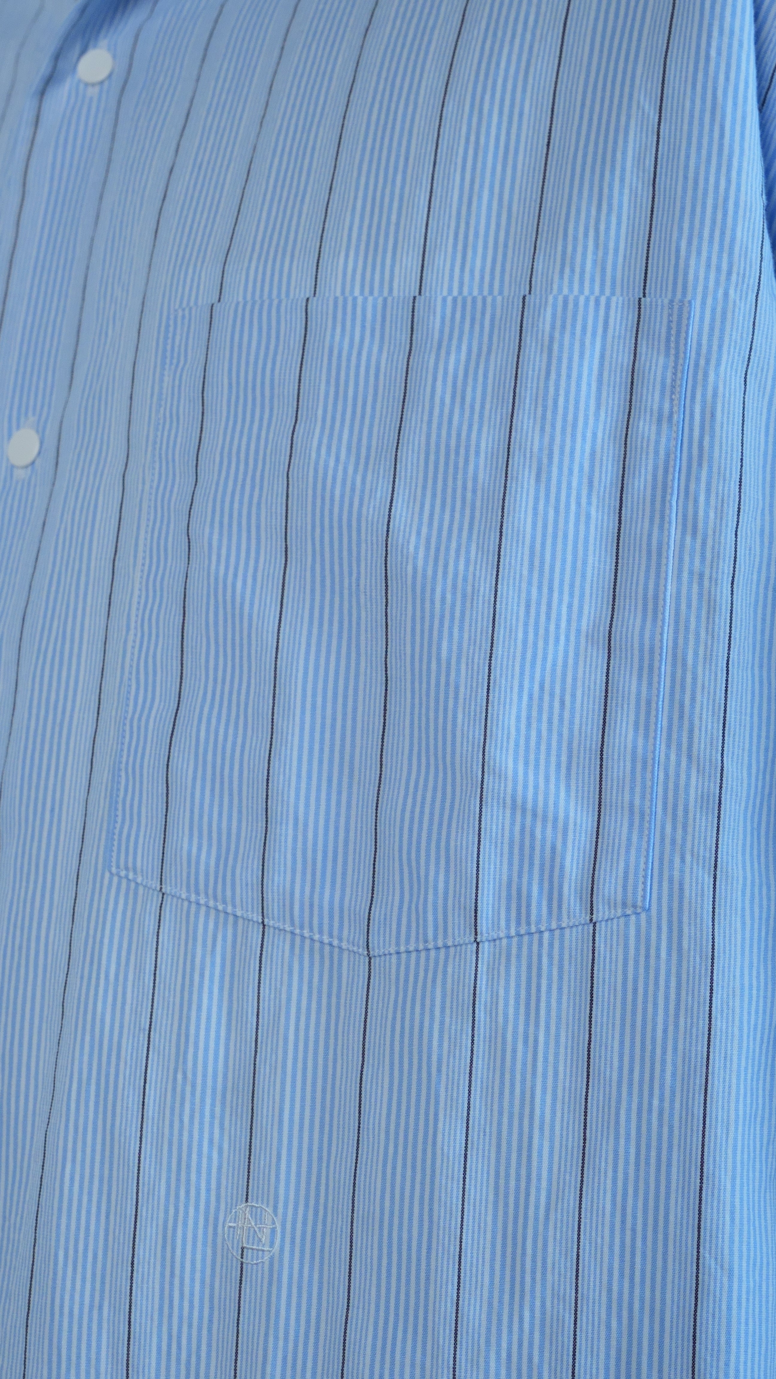 nanamica Regular Collar Stripe Wind Shirt Sax – A-Priori