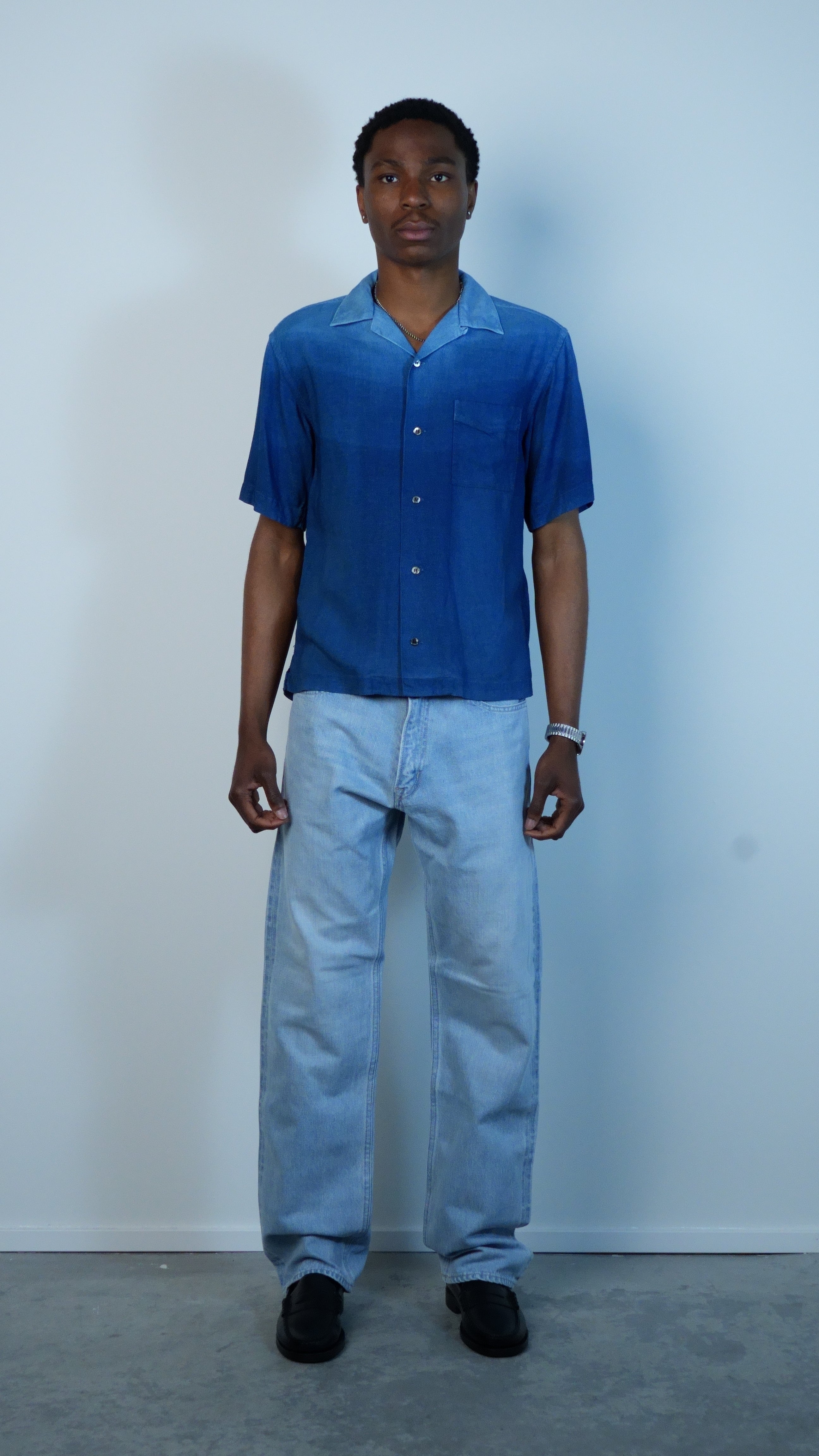 Blue Blue Japan Woven Selvedge Denim Worn Out Straight-Leg Jeans XS
