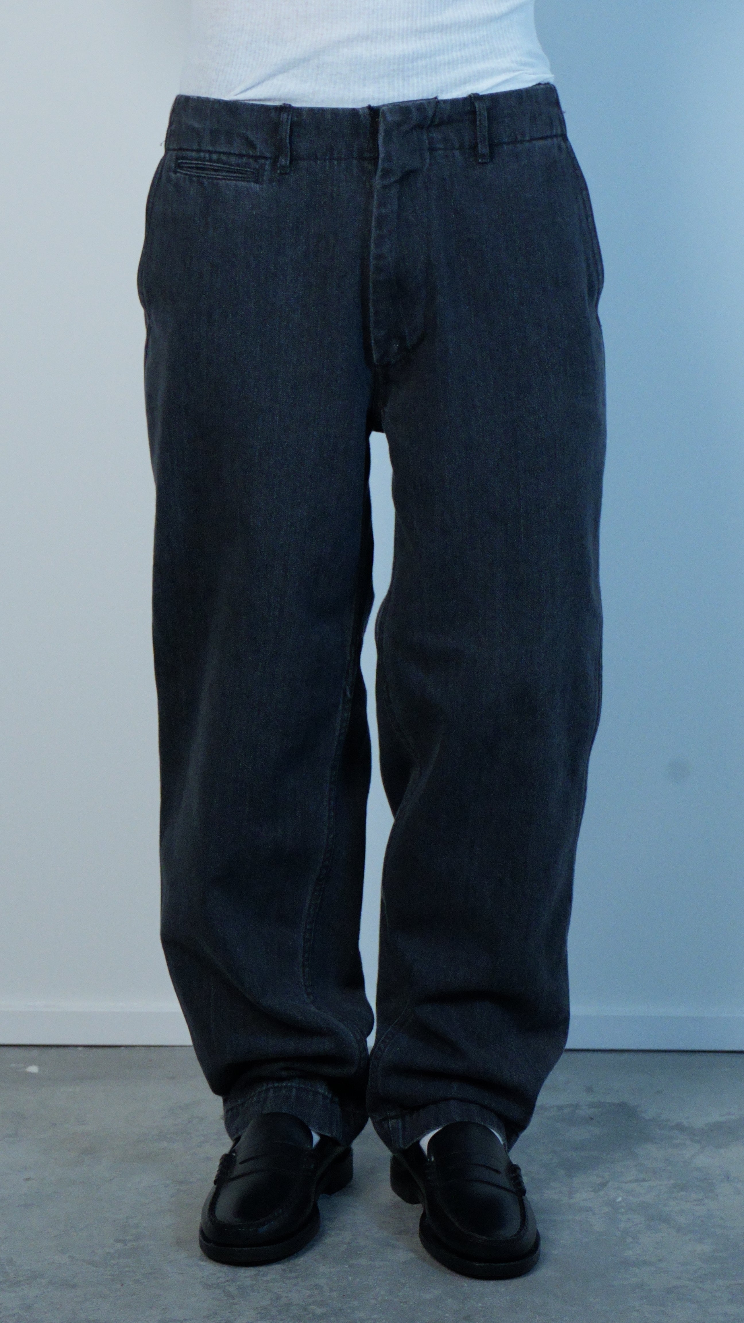 Wide Denim Pants Gray