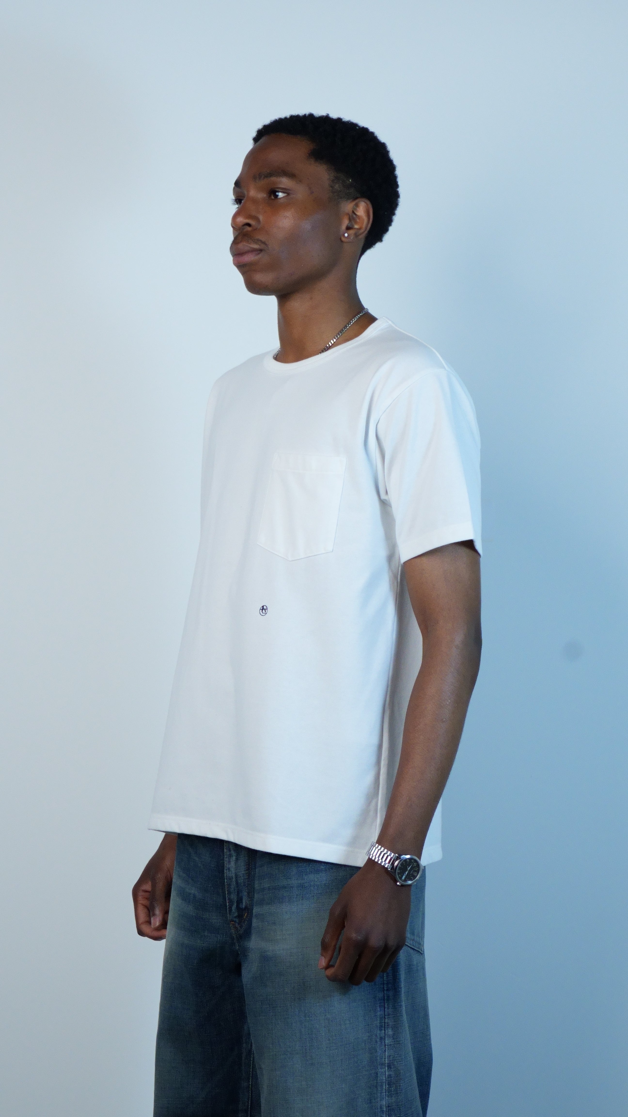 COOLMAX Jersey Pocket Tee White