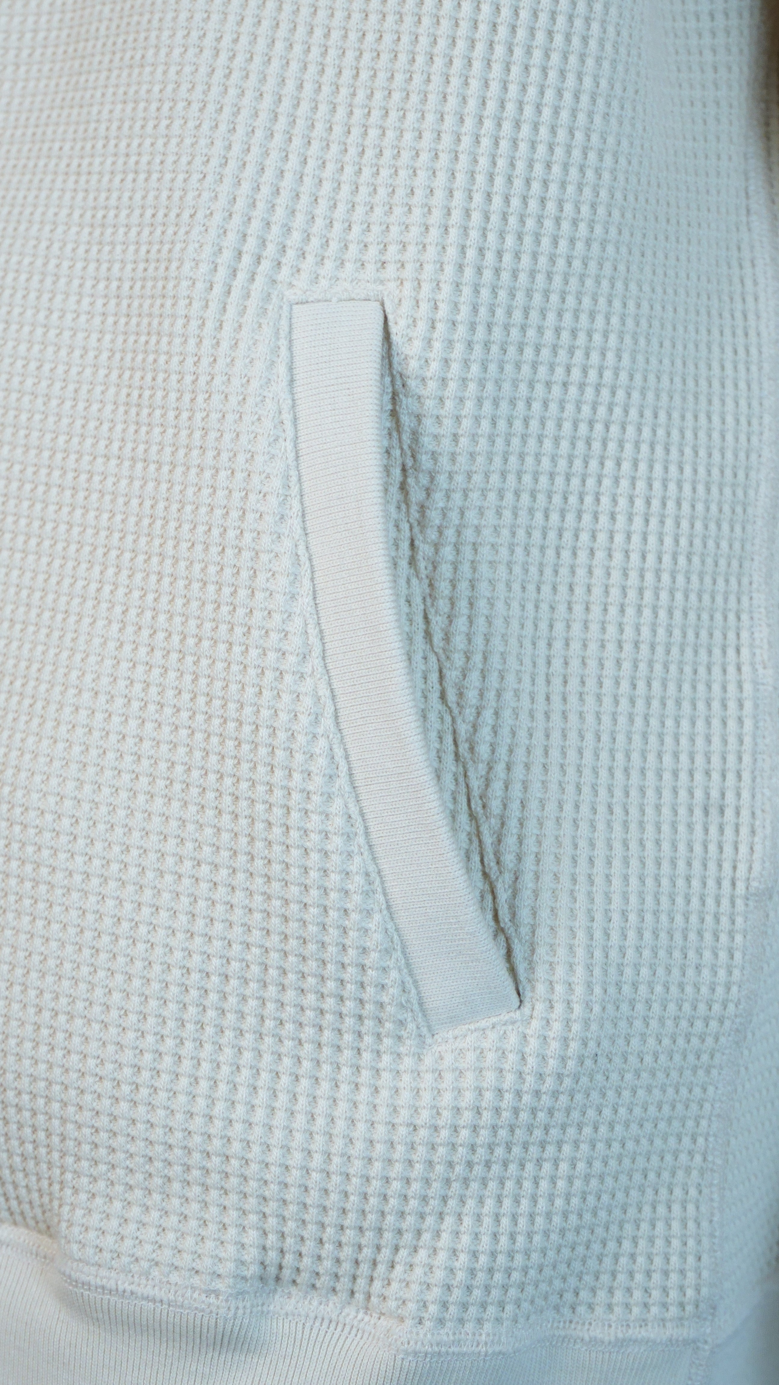 Zip-Up Thermal Hoodie Natural
