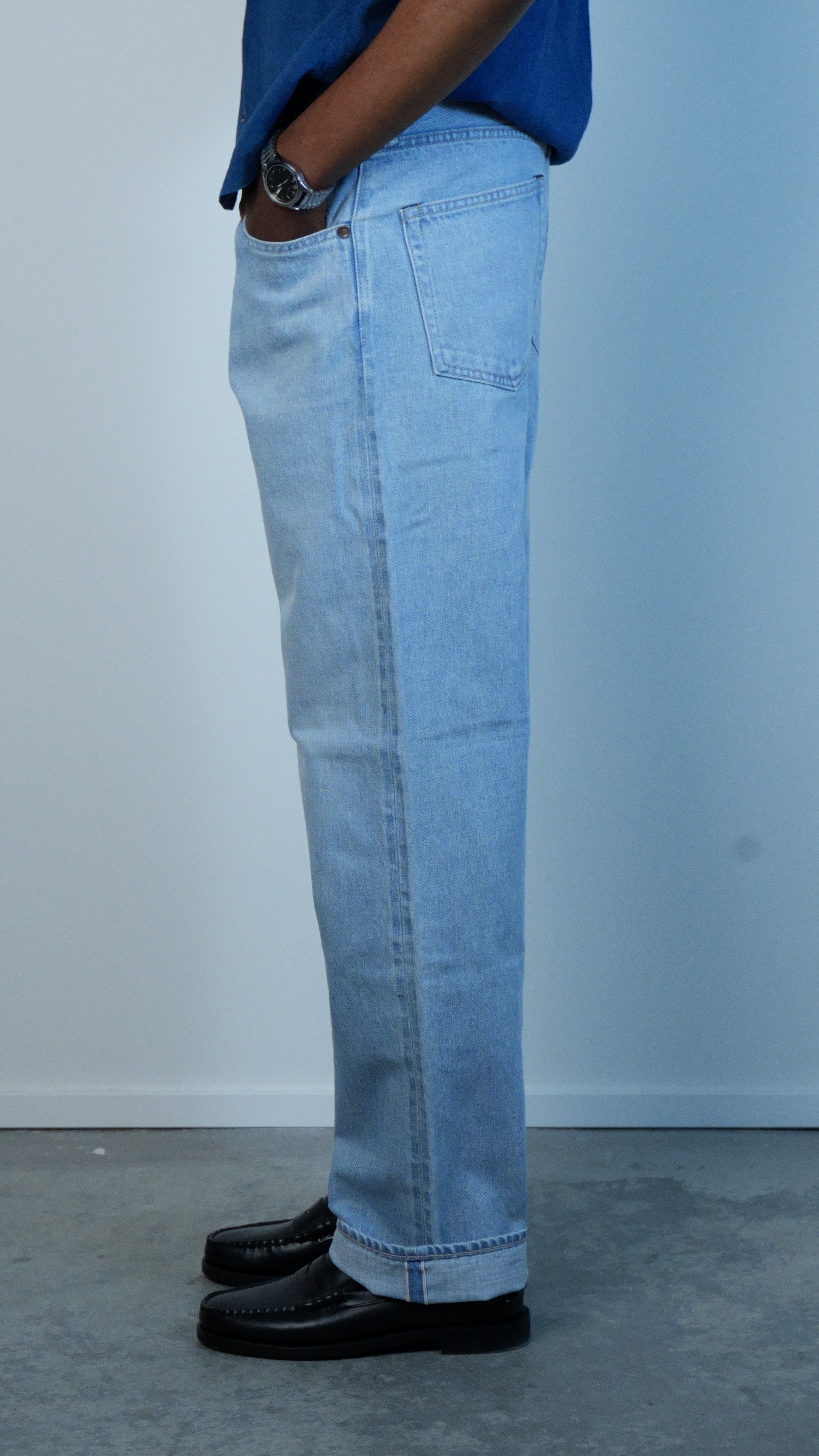Selvedge Denim Worn Out Straight-Leg Jeans