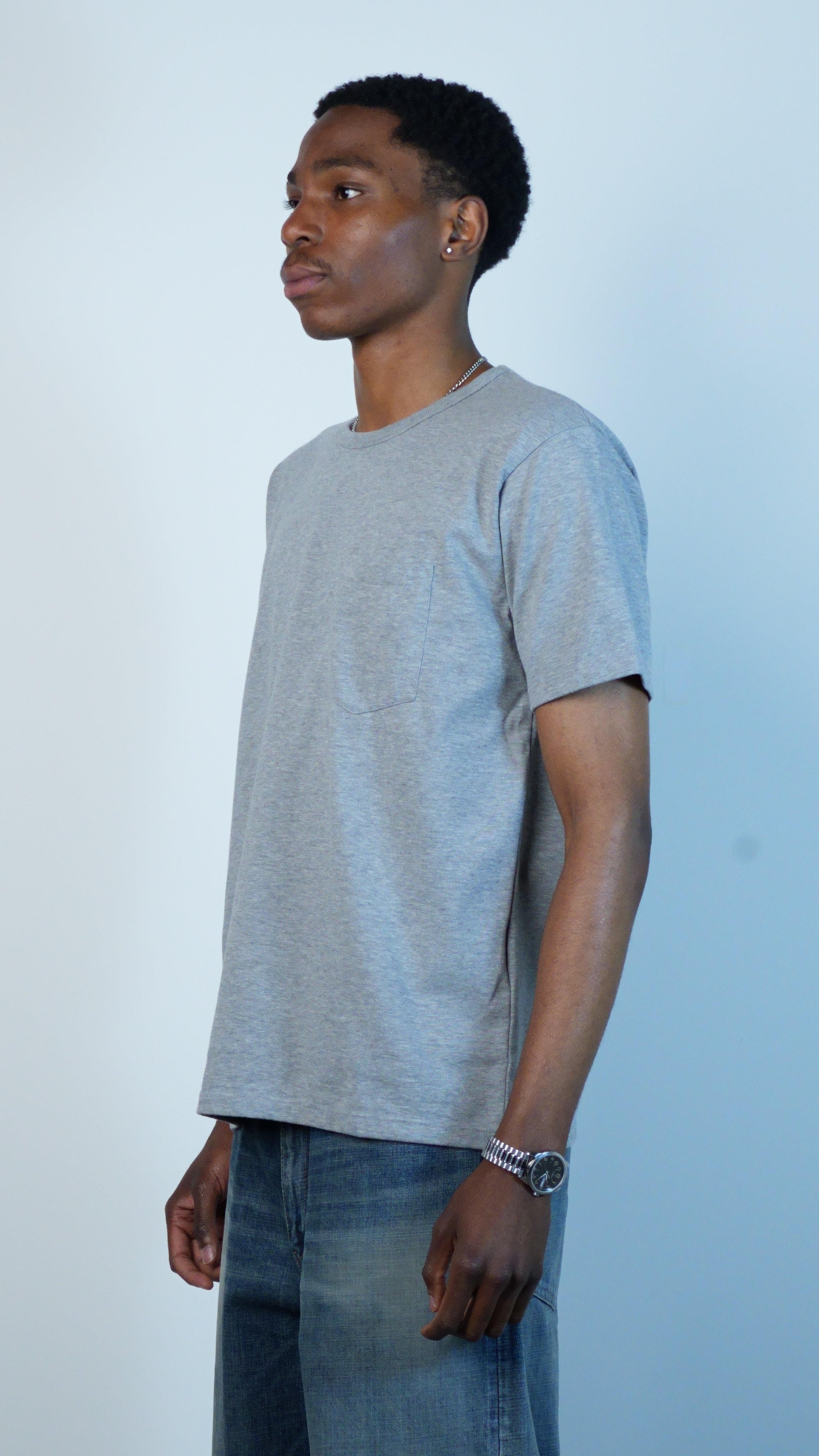 nanamica COOLMAX Jersey Pocket Tee Heather Gray – A-Priori