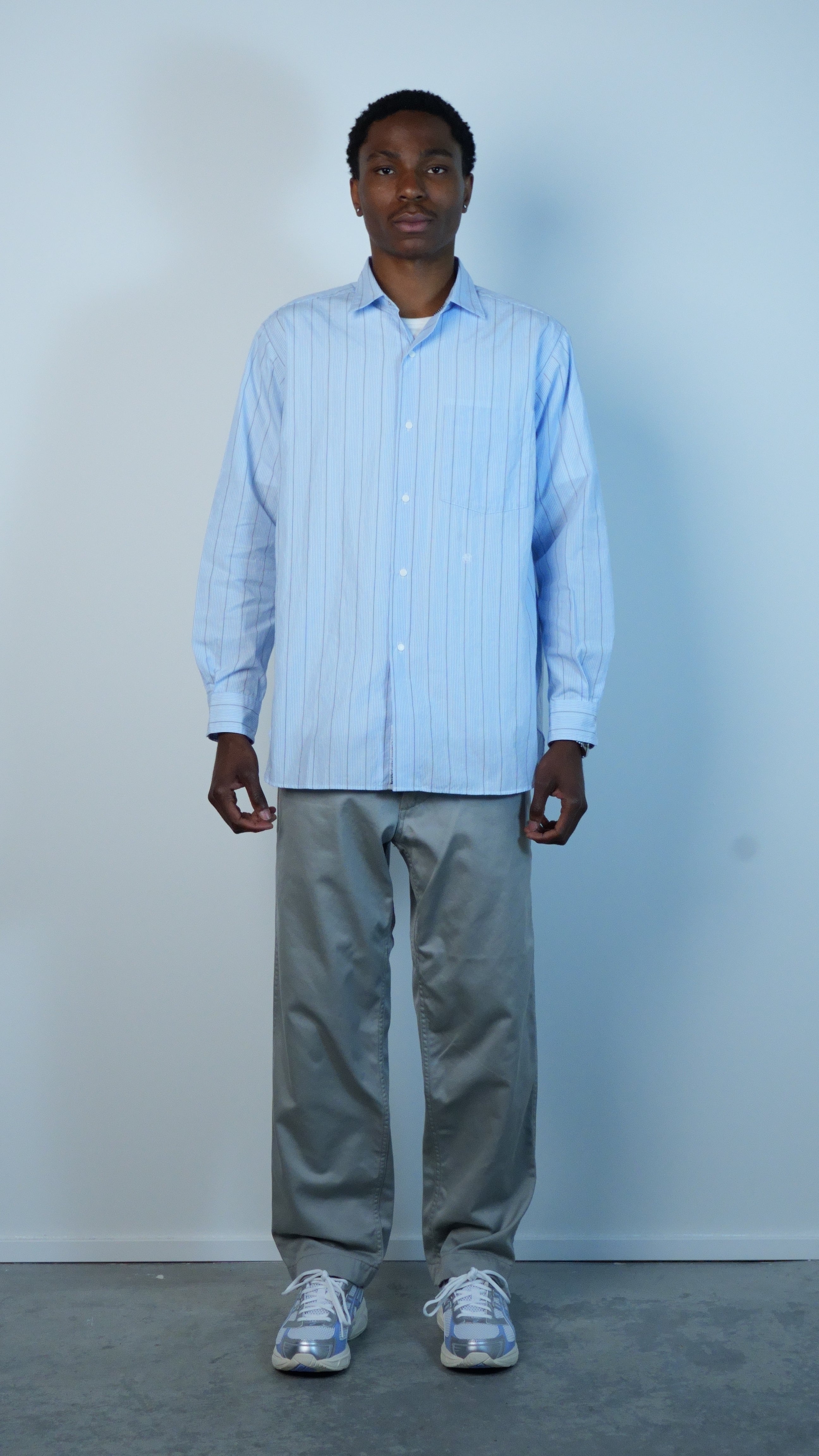 Wide Chino Pants Light Gray