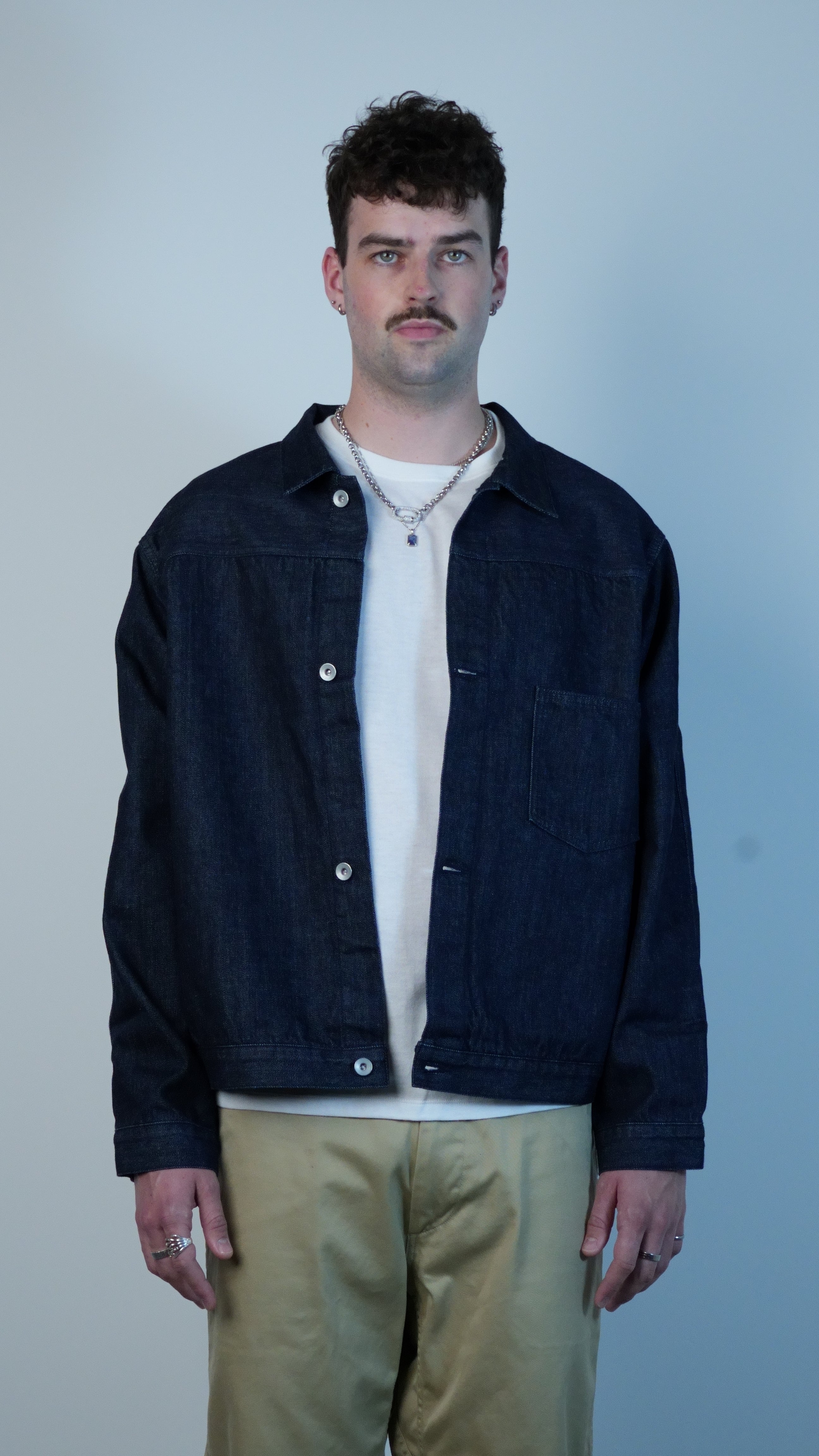 Short Denim Jacket Indigo