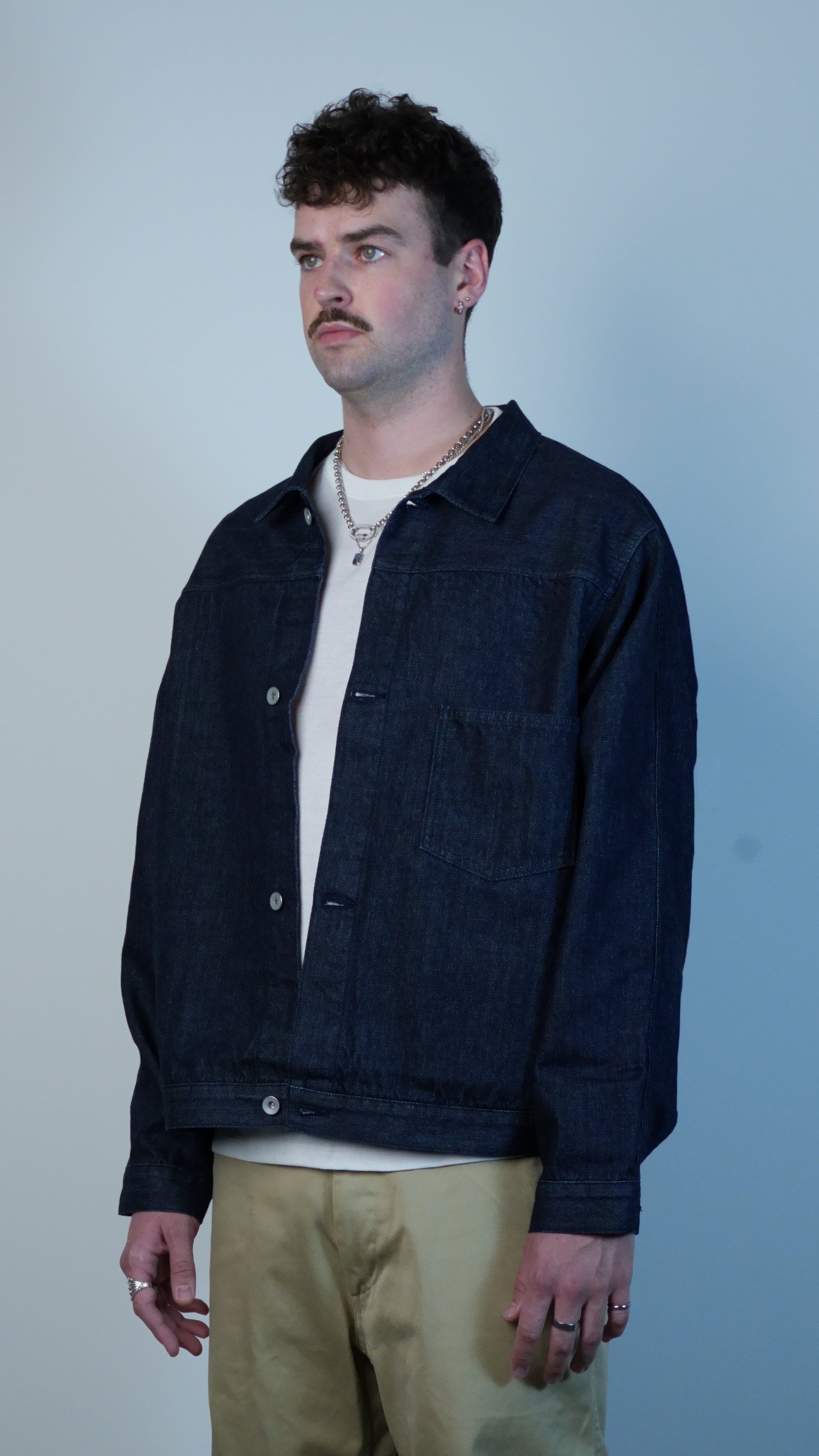 Short Denim Jacket Indigo