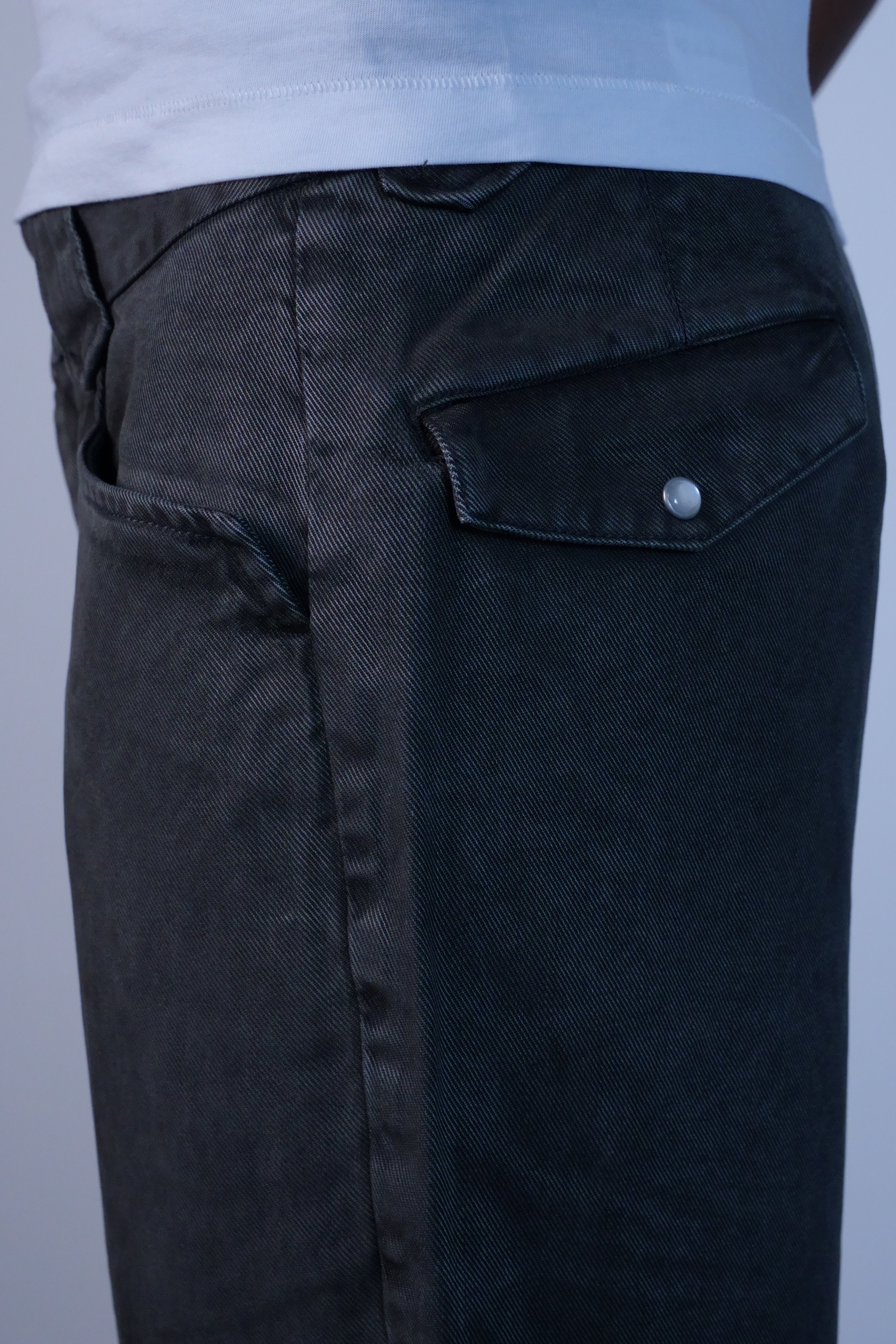Tencel Gabardine Western Pant Faded Black