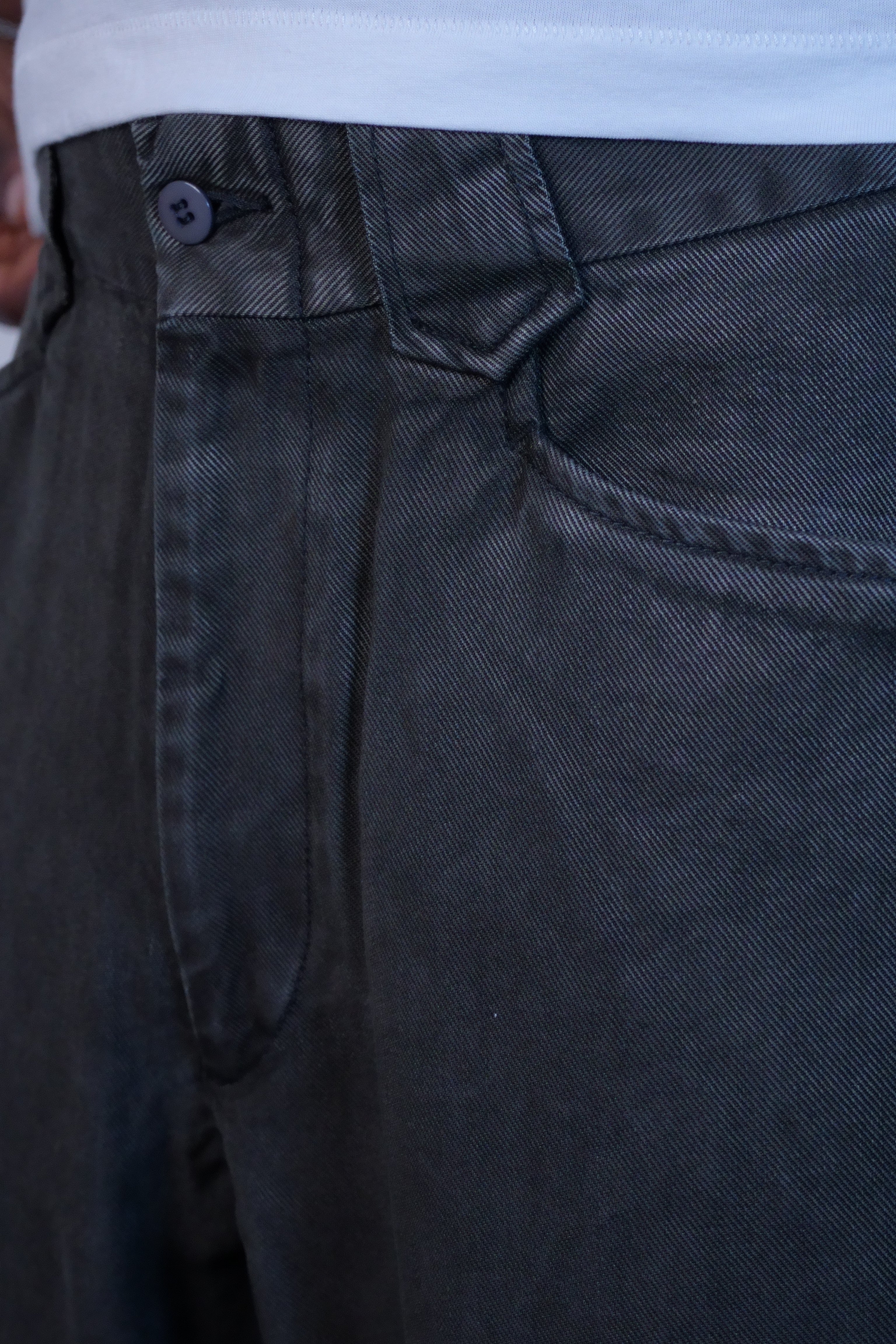 Tencel Gabardine Western Pant Faded Black