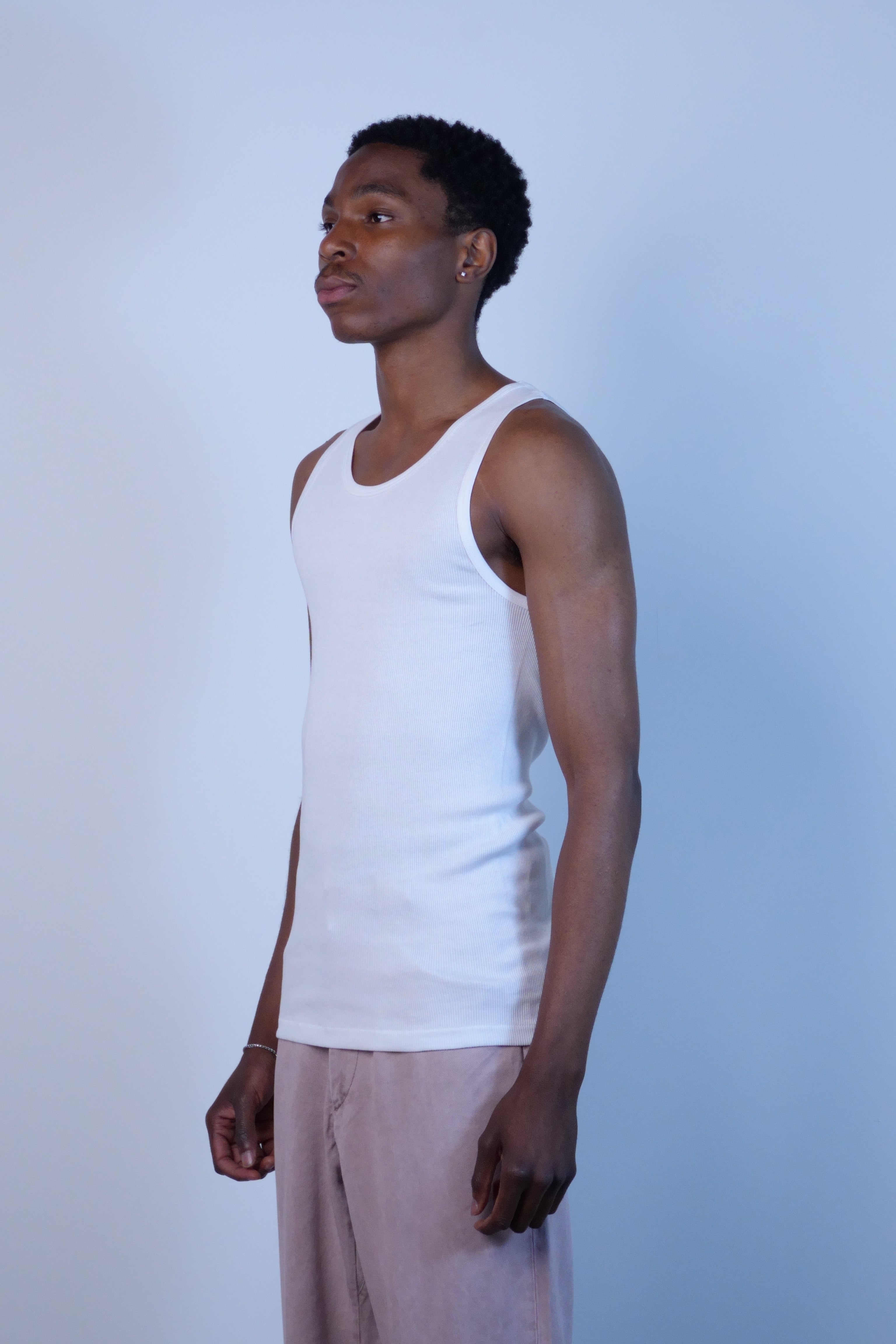 Tubular Ribknit Tank Top Natural