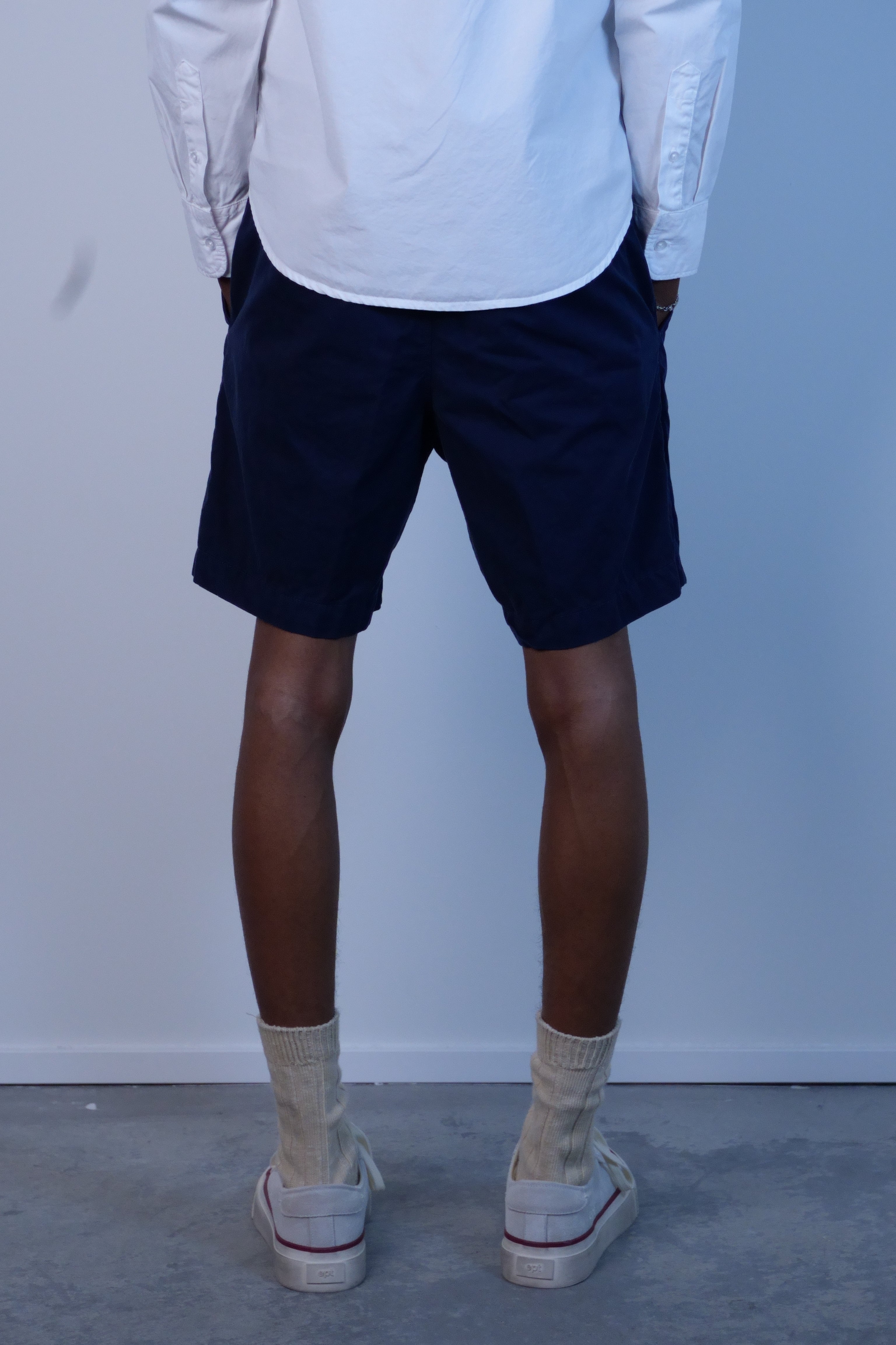 Relaxed Twill Short Navy