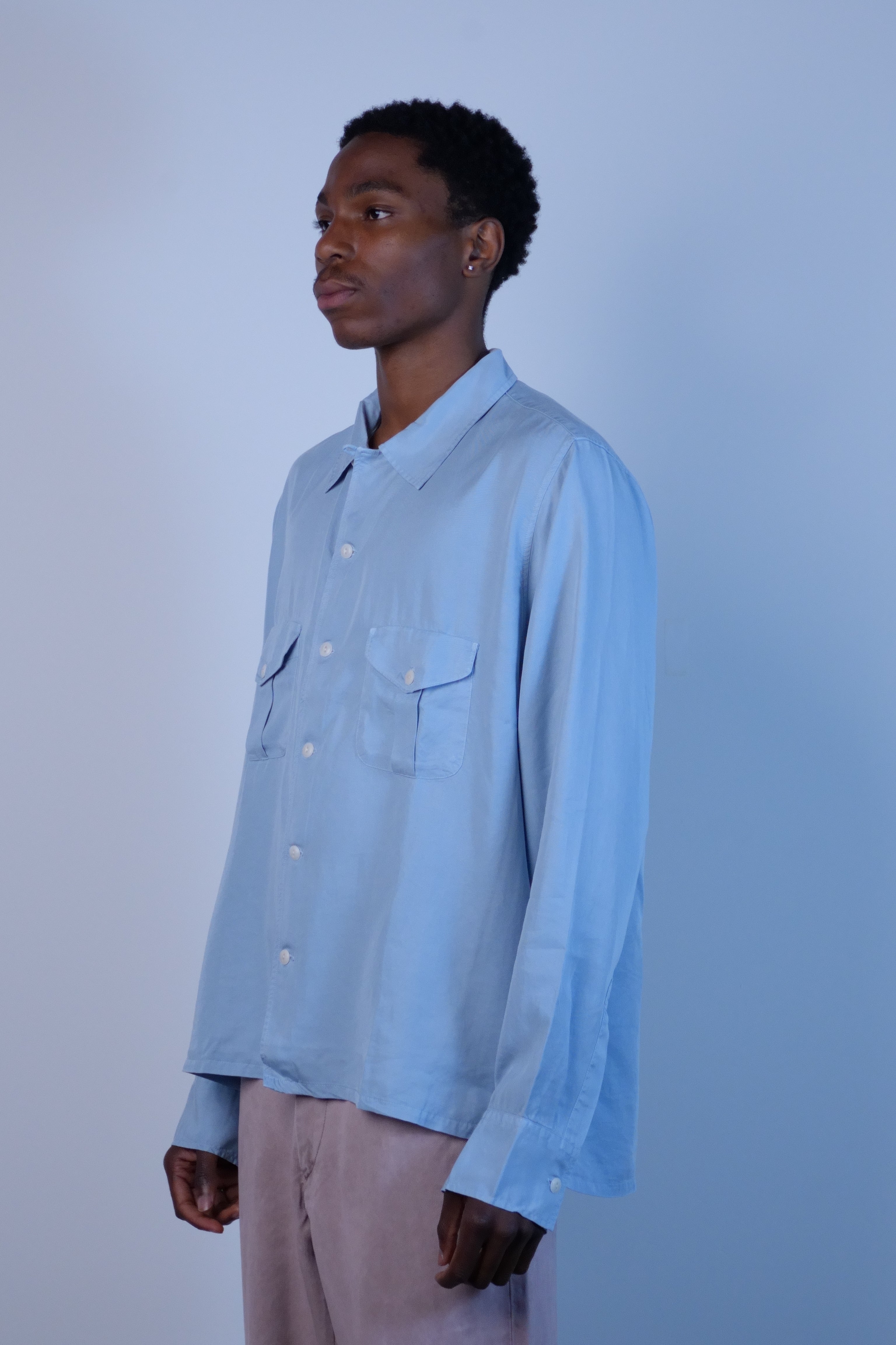 Tencel Patio Shirt Faded Bench Blue