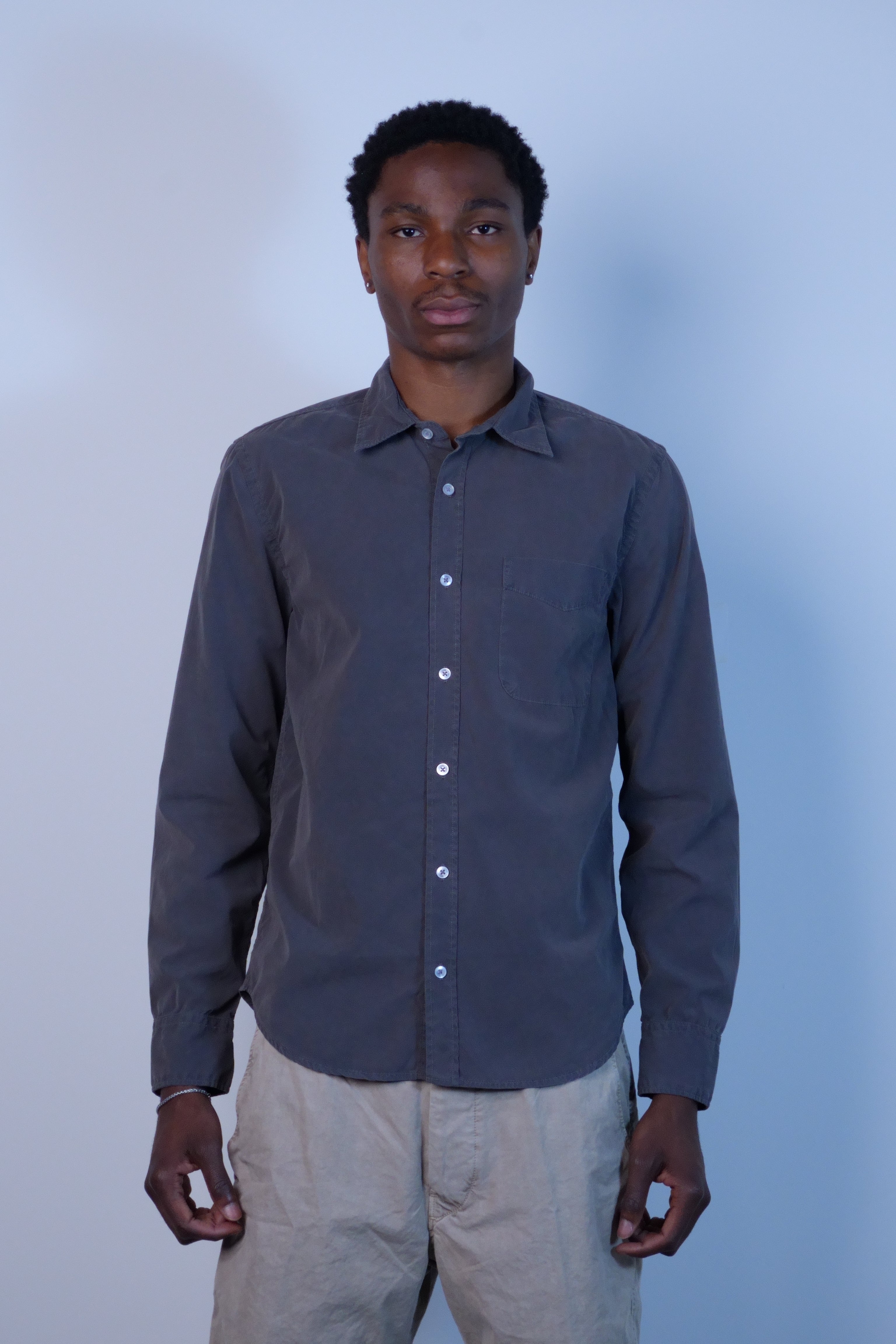 Poplin Standard Shirt Faded Black