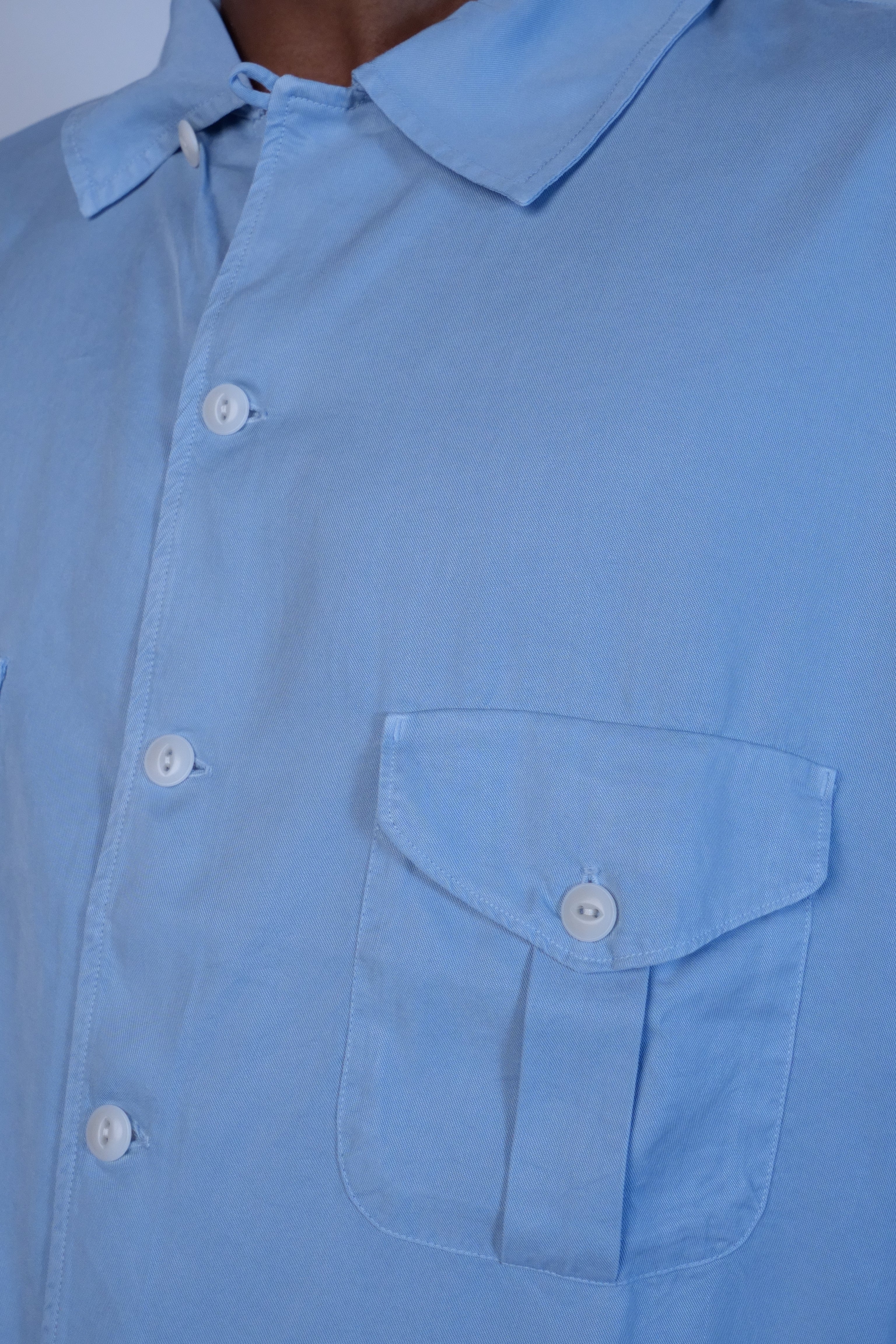 Tencel Patio Shirt Faded Bench Blue