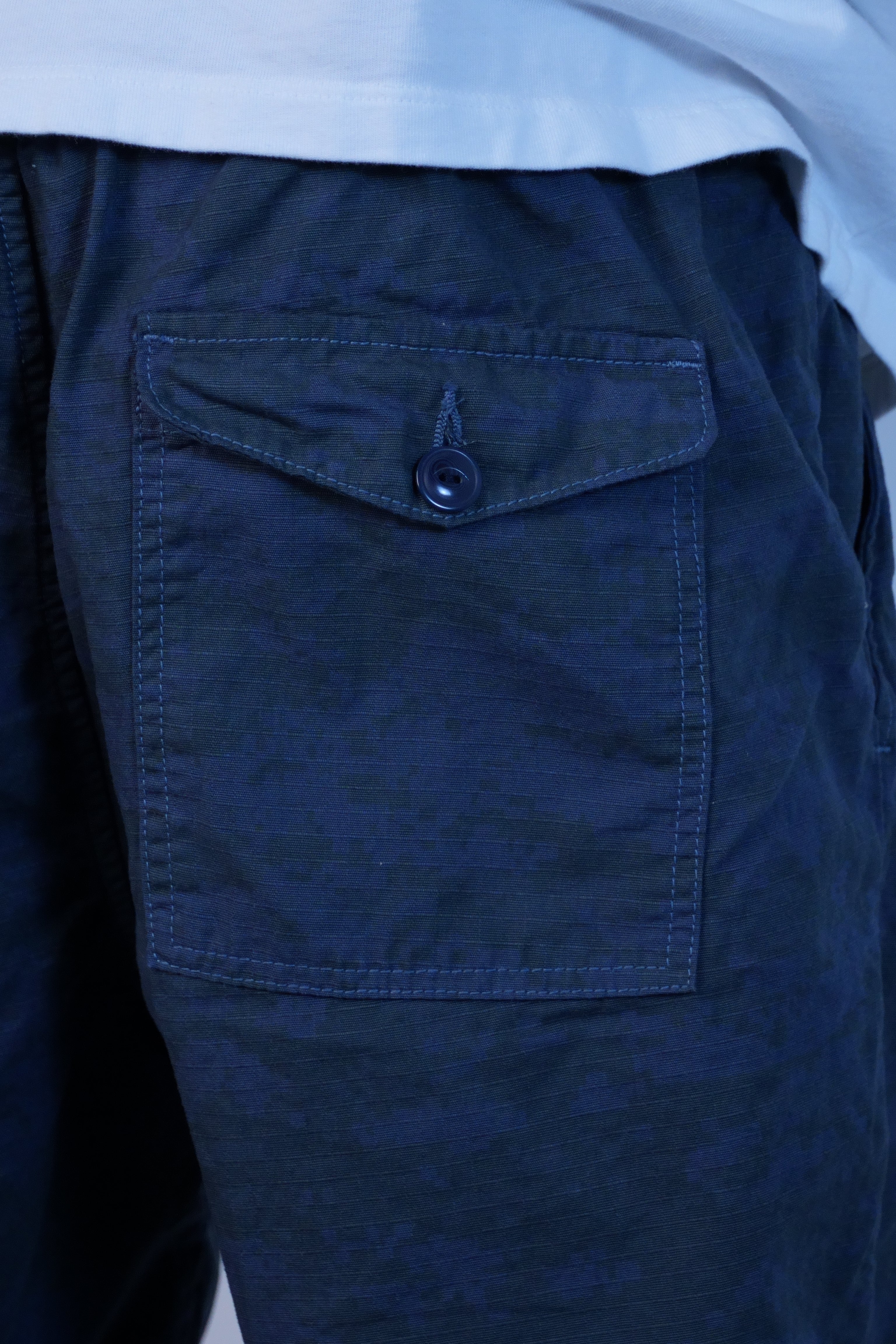 Overdyed Camo Short Blue