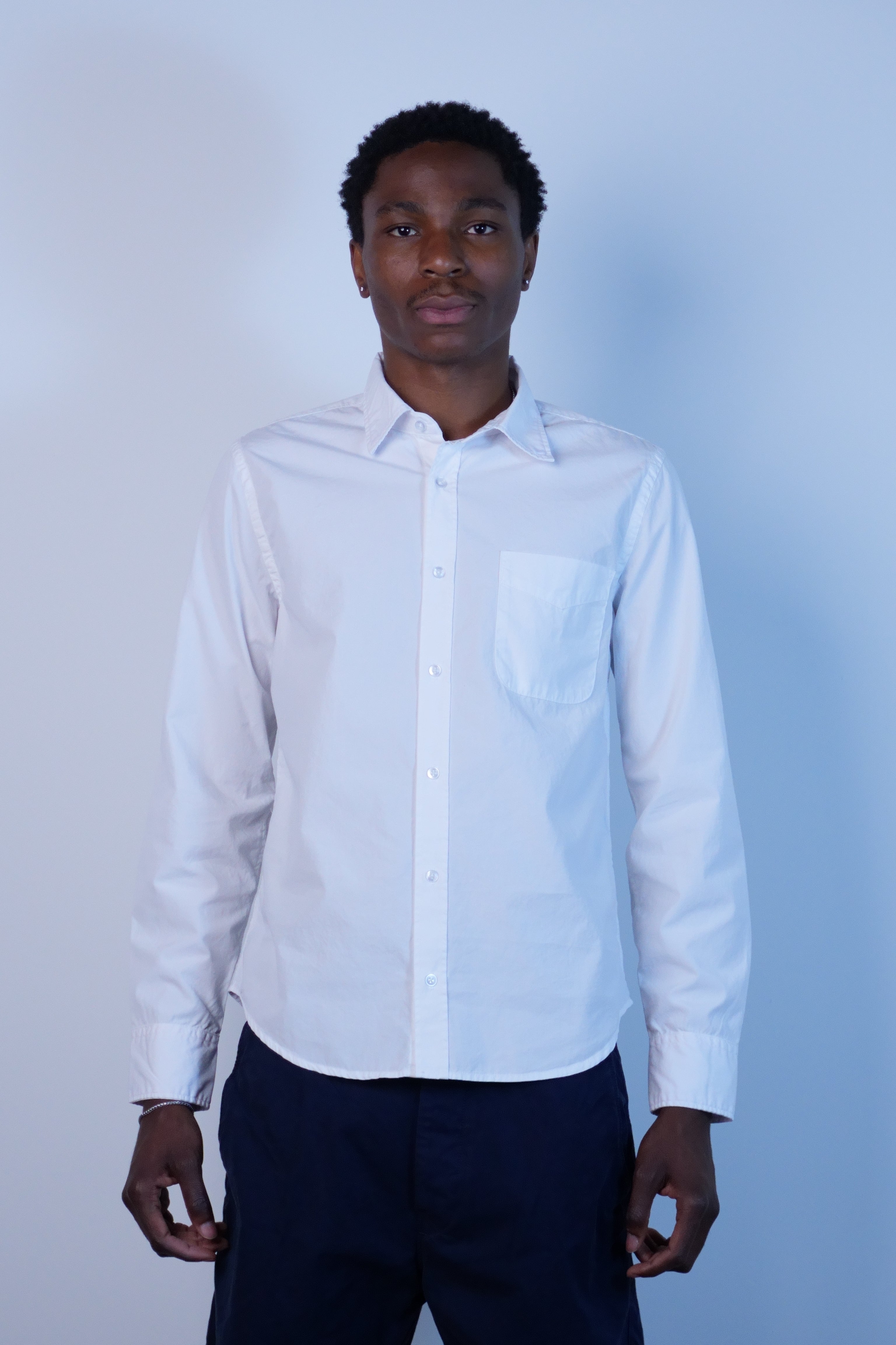 Poplin Standard Shirt Faded White