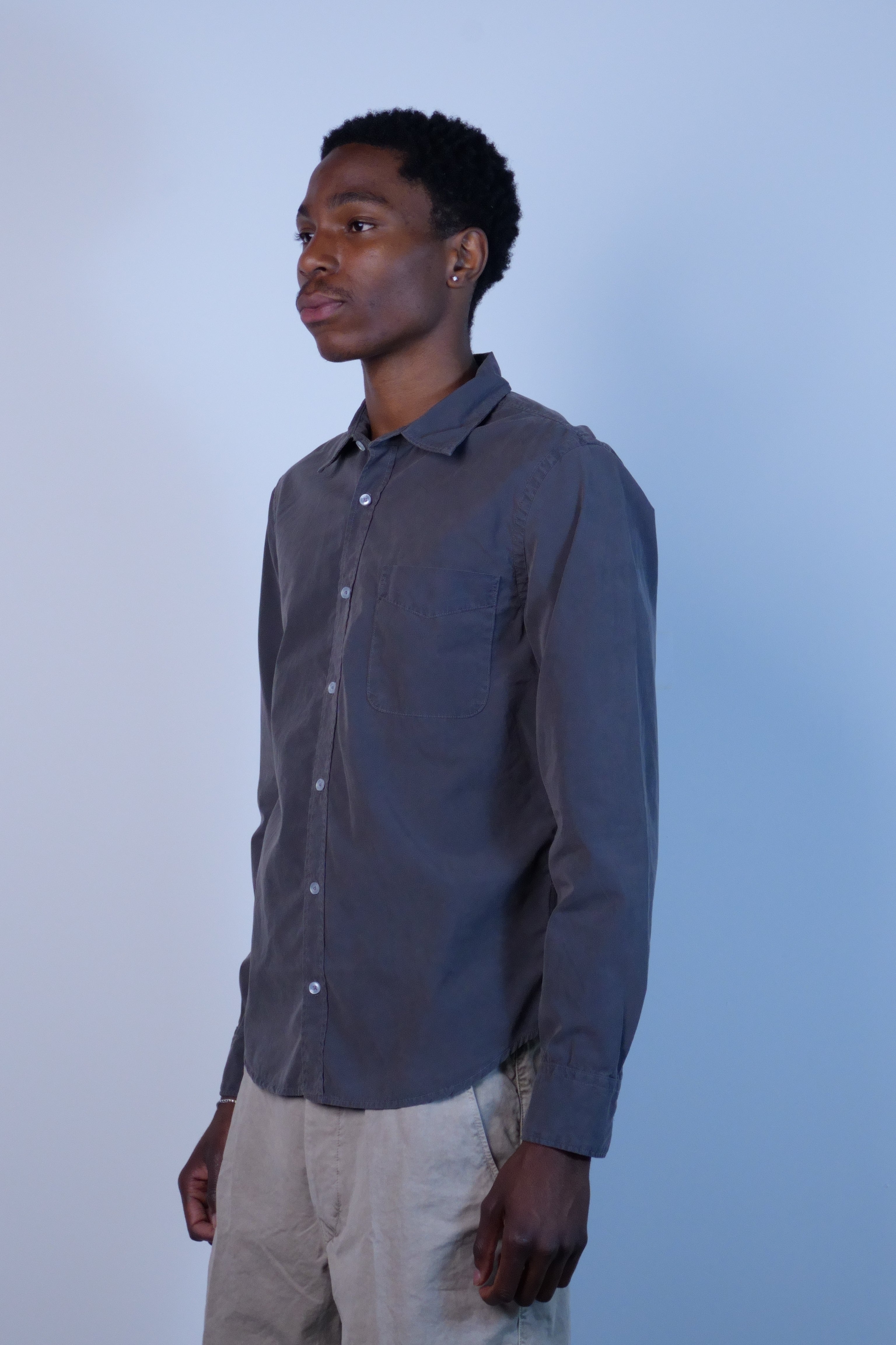 Poplin Standard Shirt Faded Black