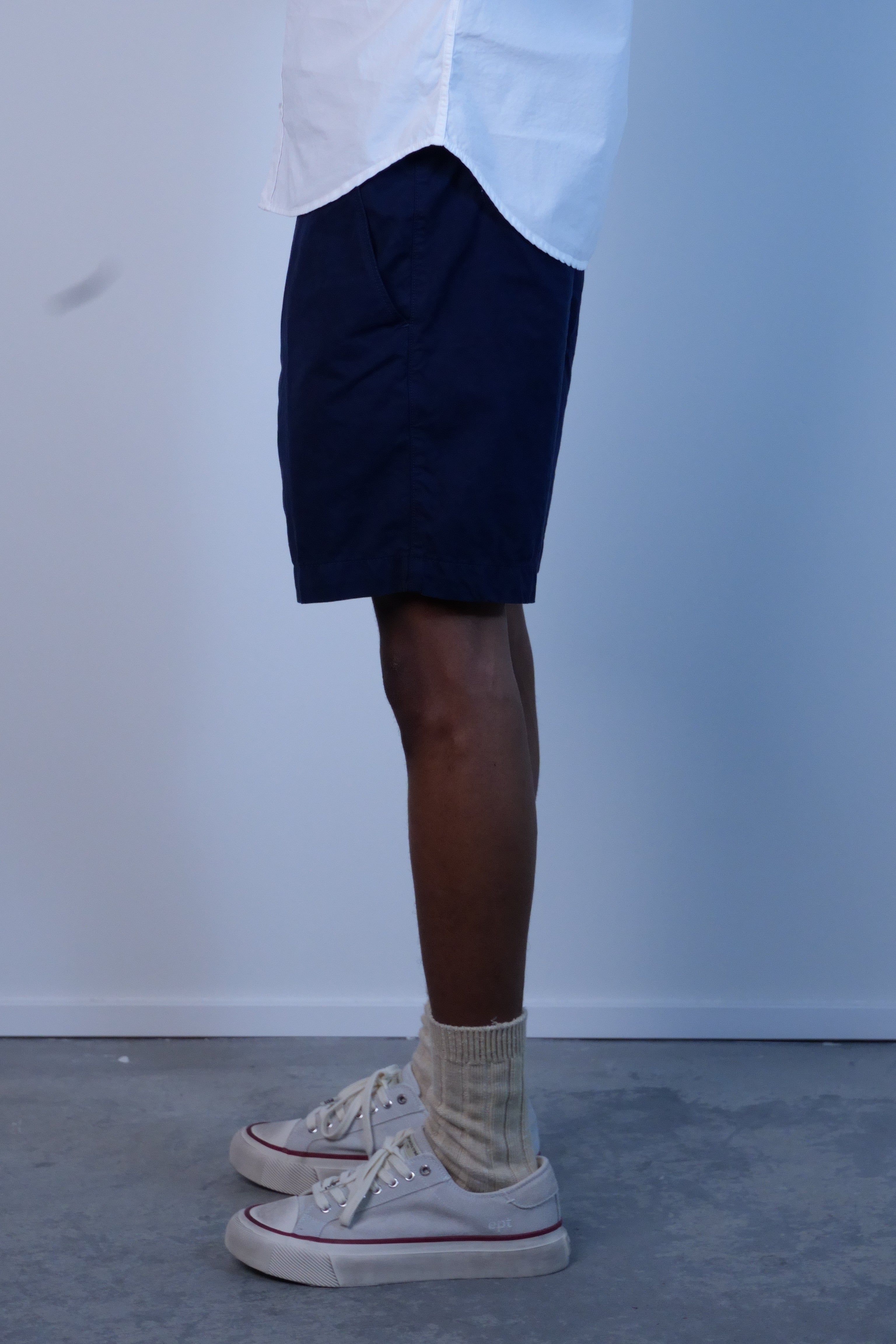 Relaxed Twill Short Navy