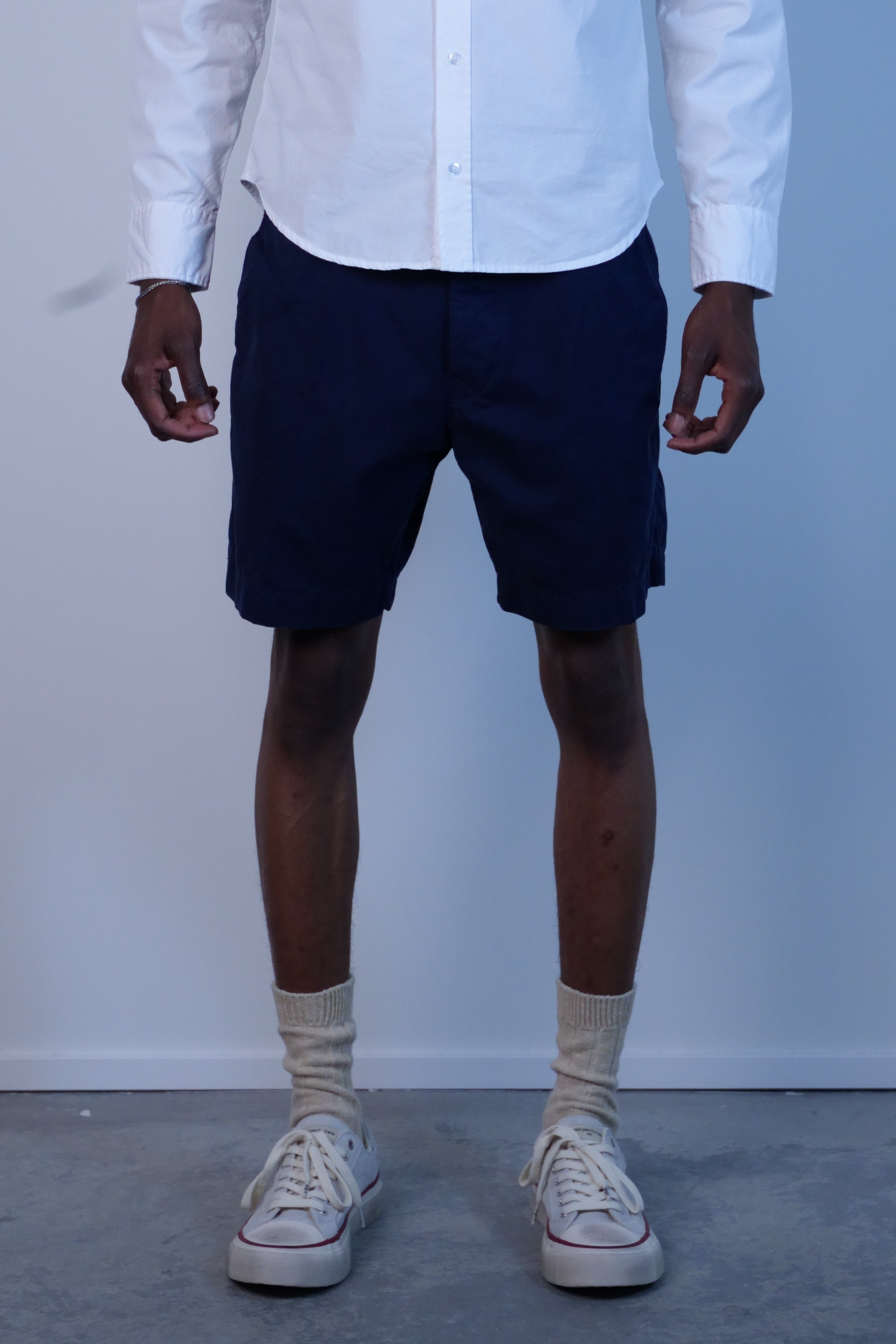 Relaxed Twill Short Navy