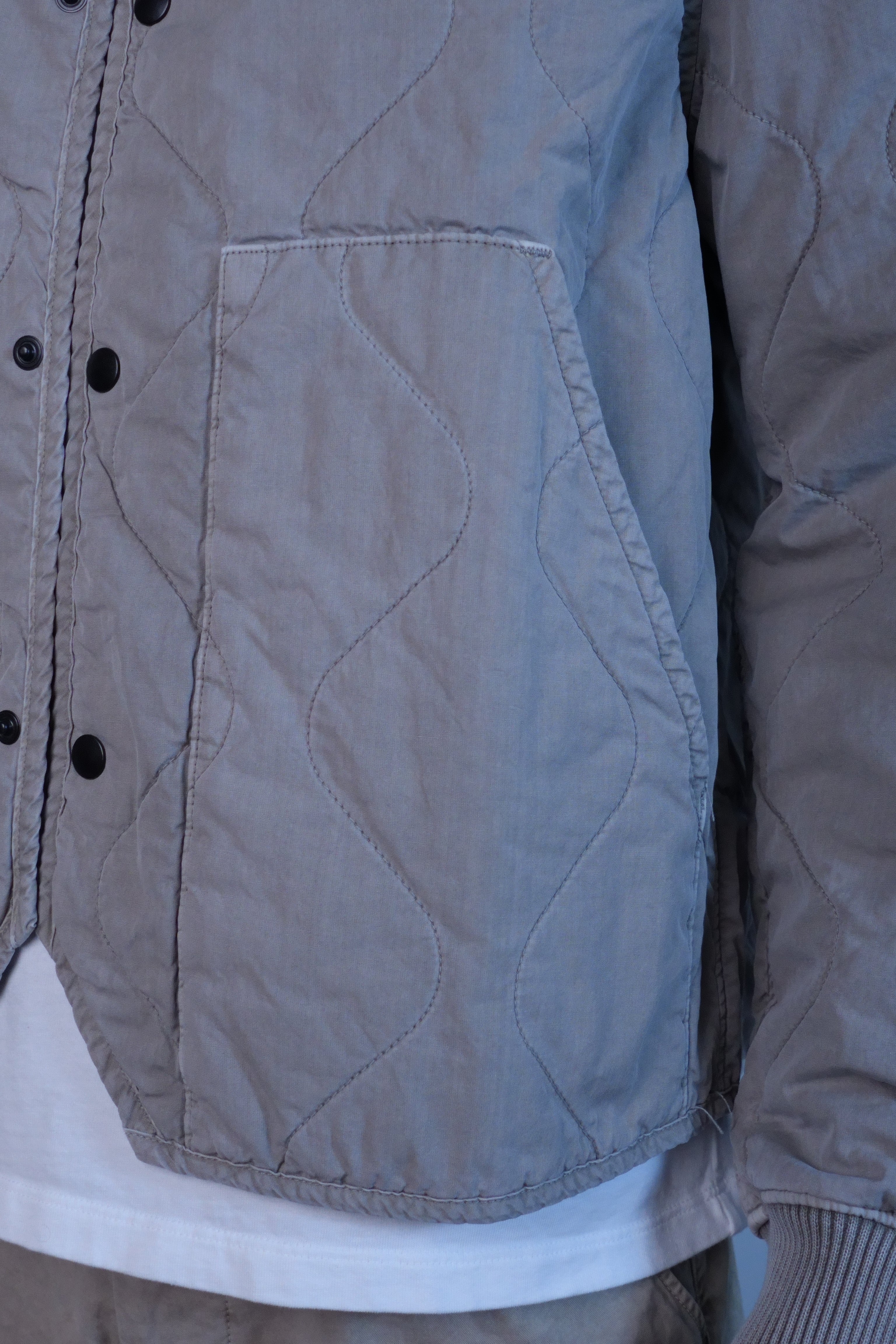 Quilted Bomber Jacket Khaki