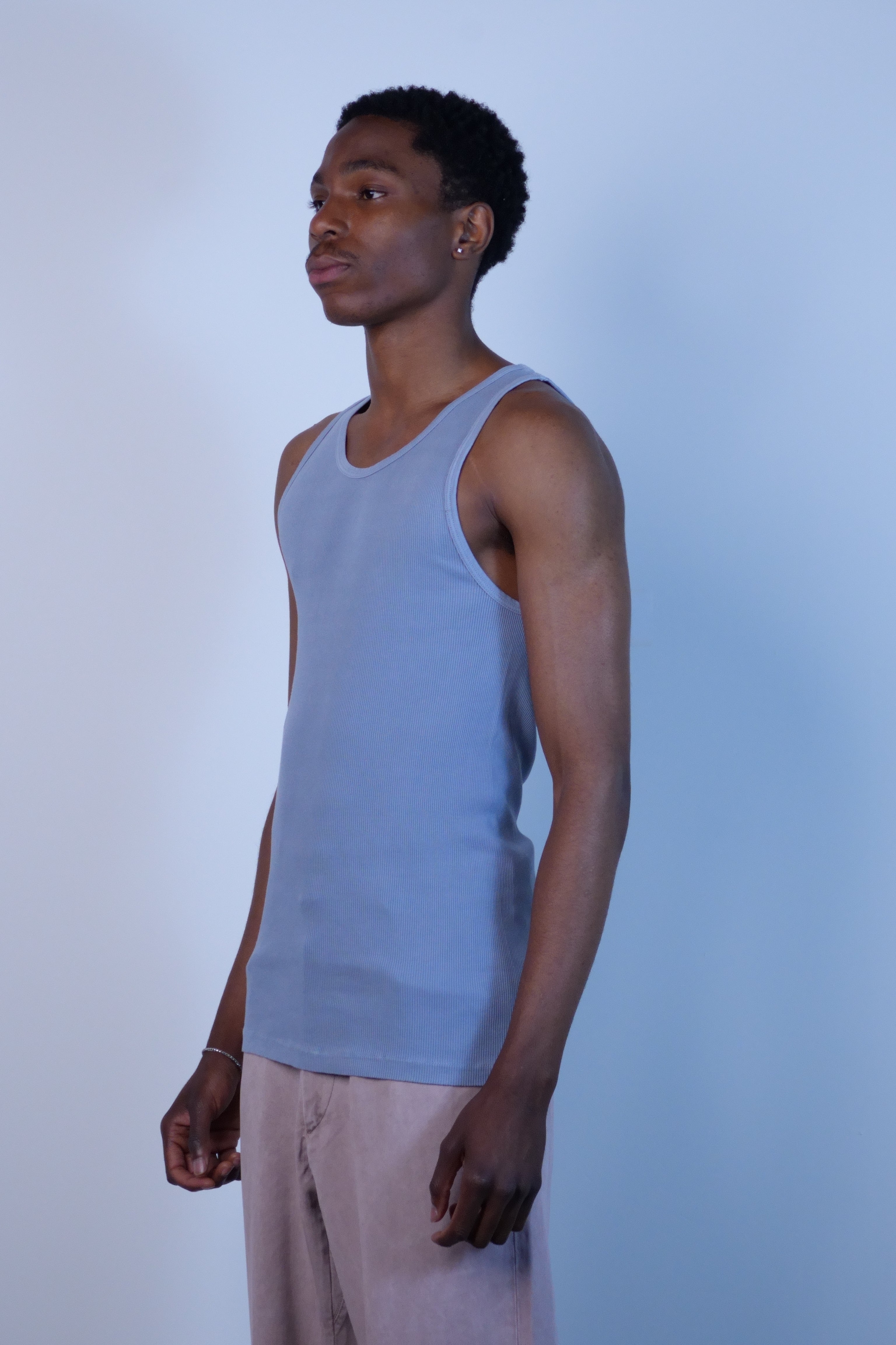 Tubular Ribknit Tank Top Indigo