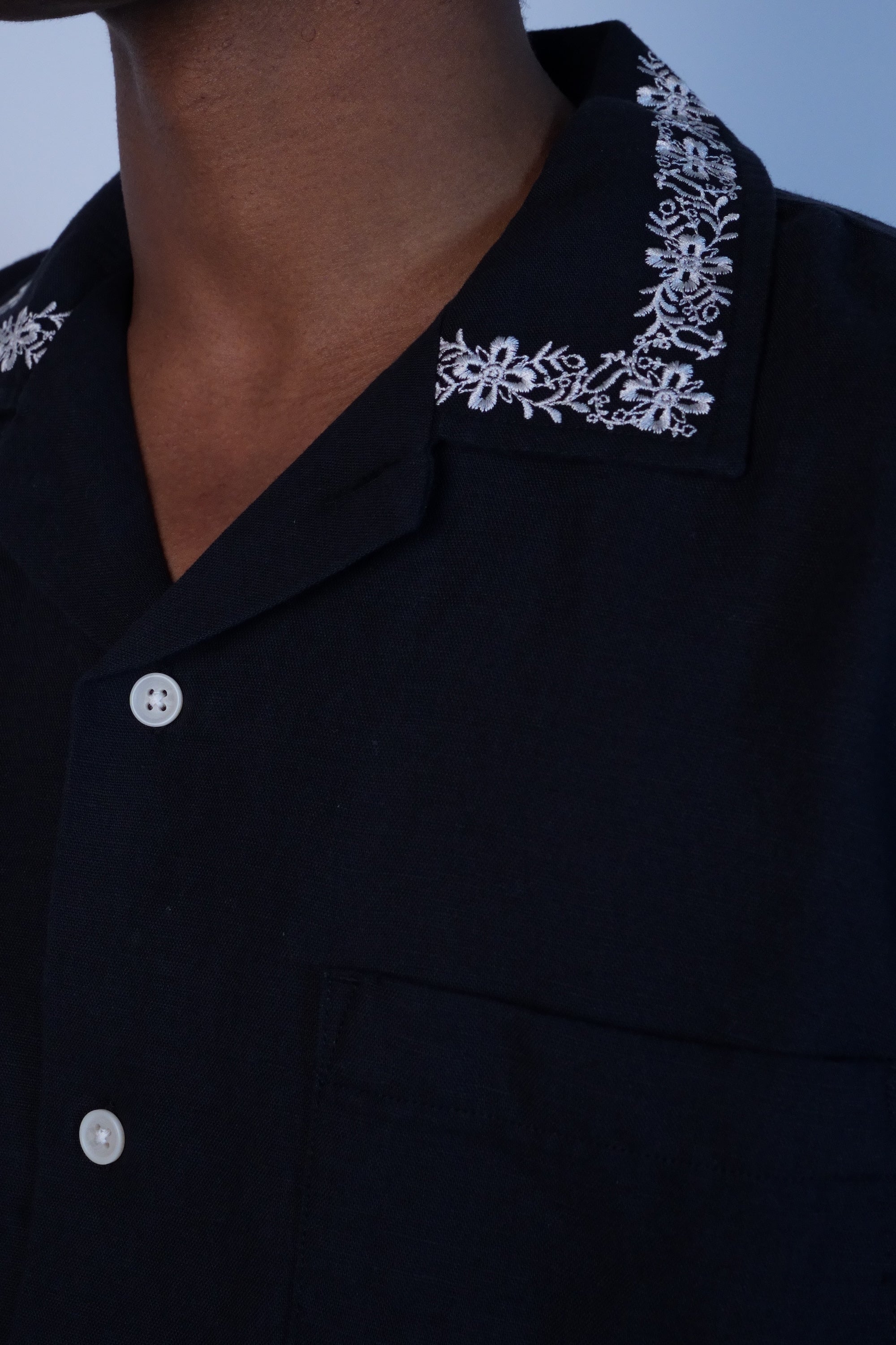 Harmony Embroidered SS Black