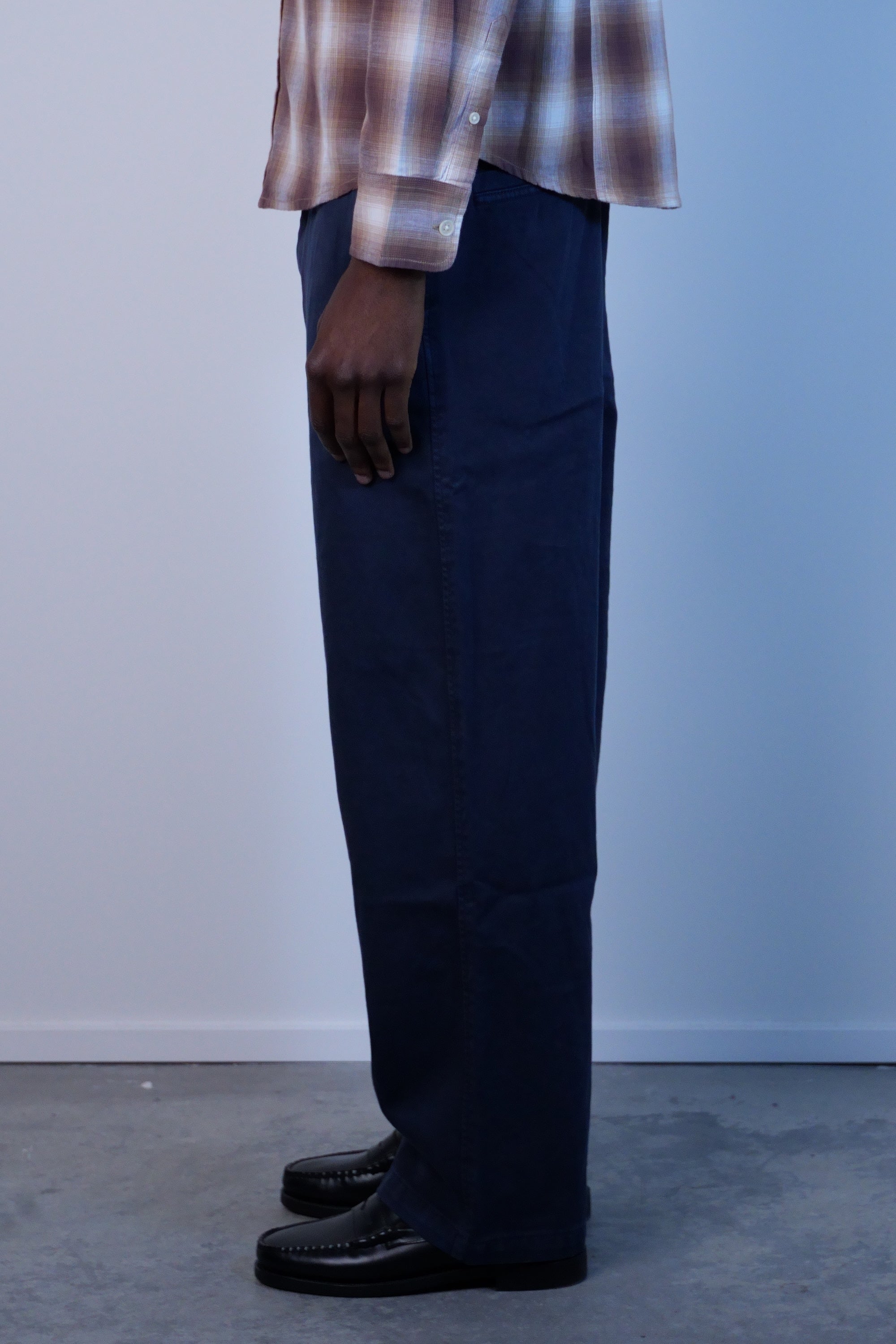 Wide Twill Pant Navy