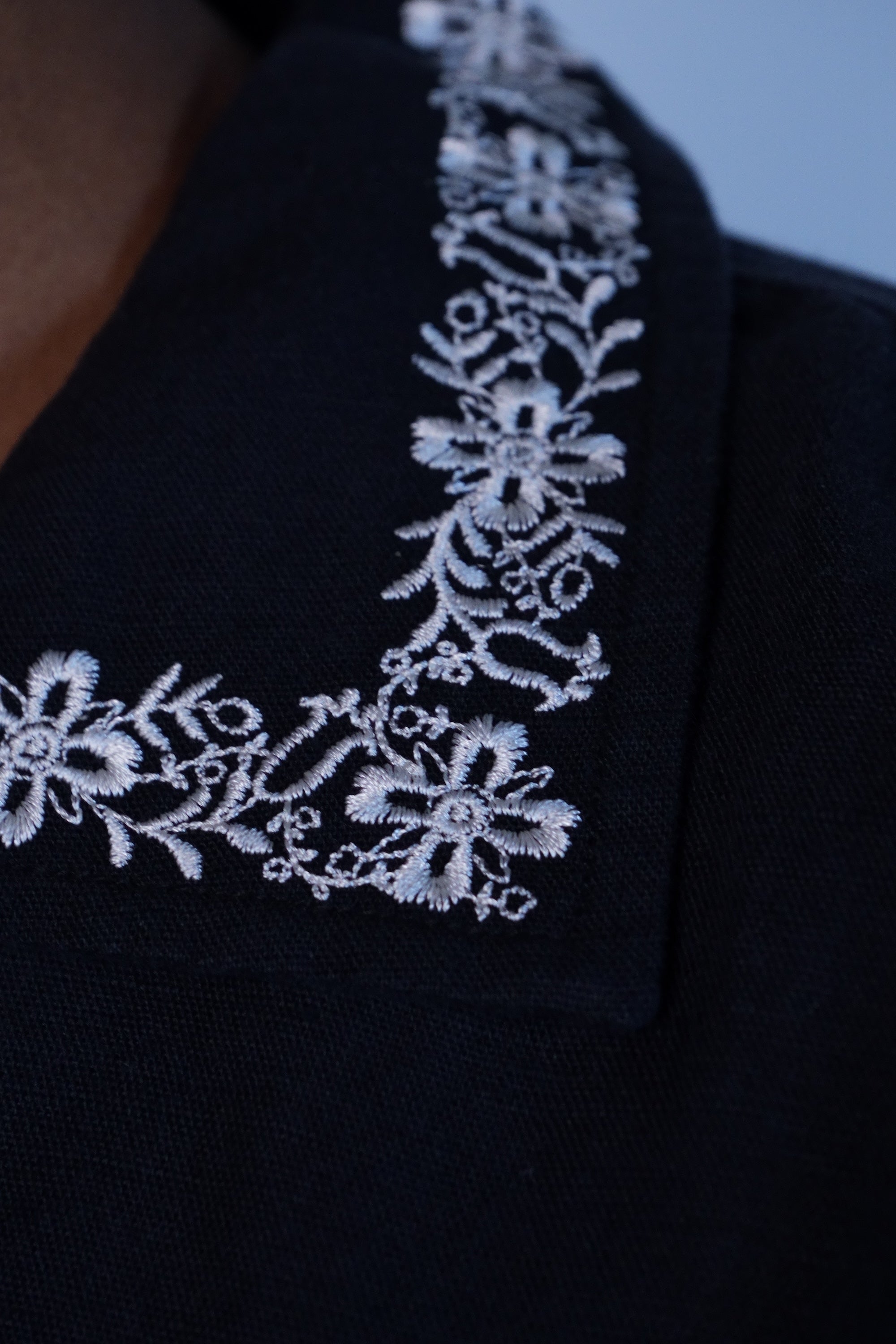 Harmony Embroidered SS Black