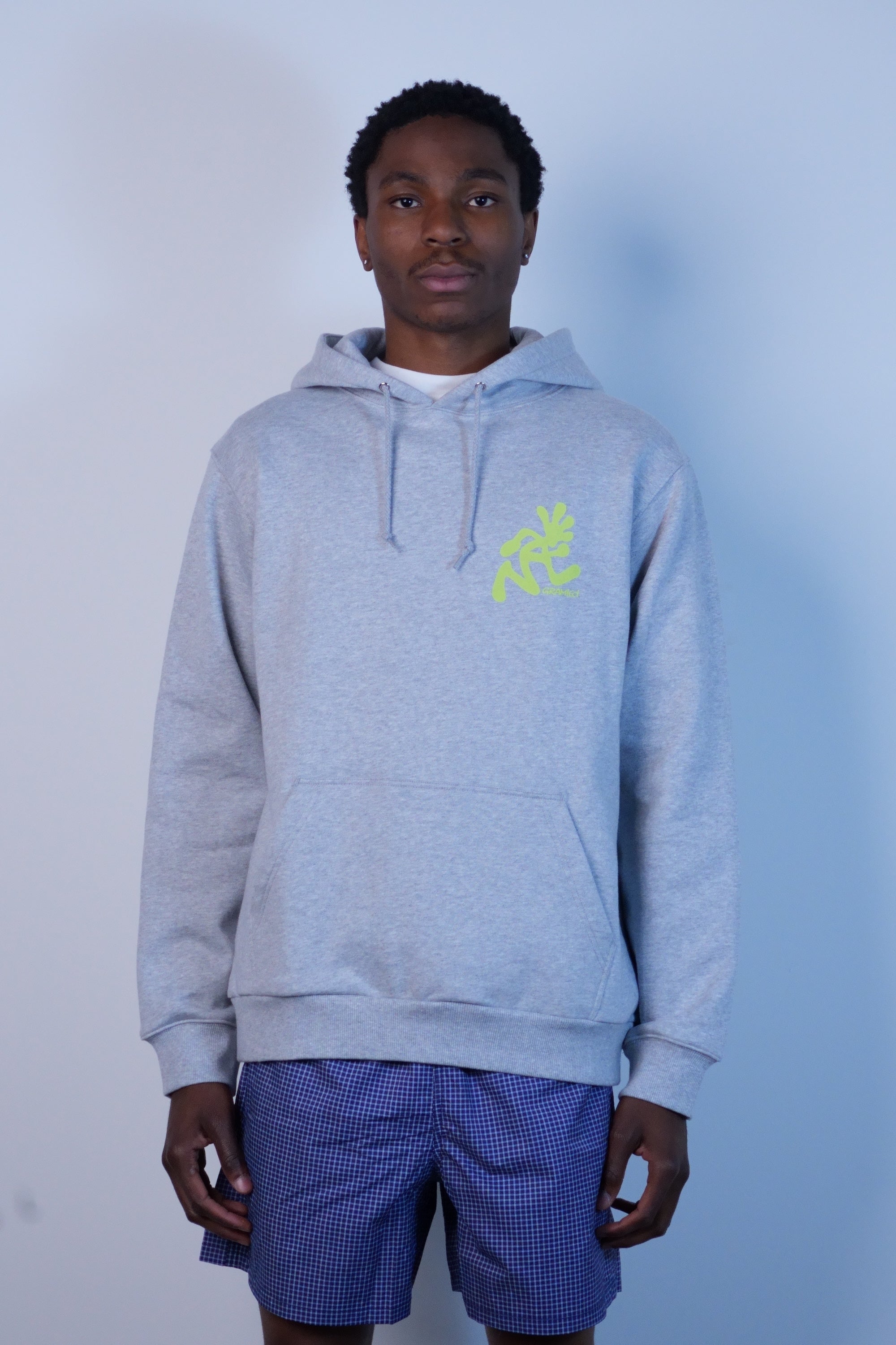 Running Man Hooded Sweatshirt Heather Grey