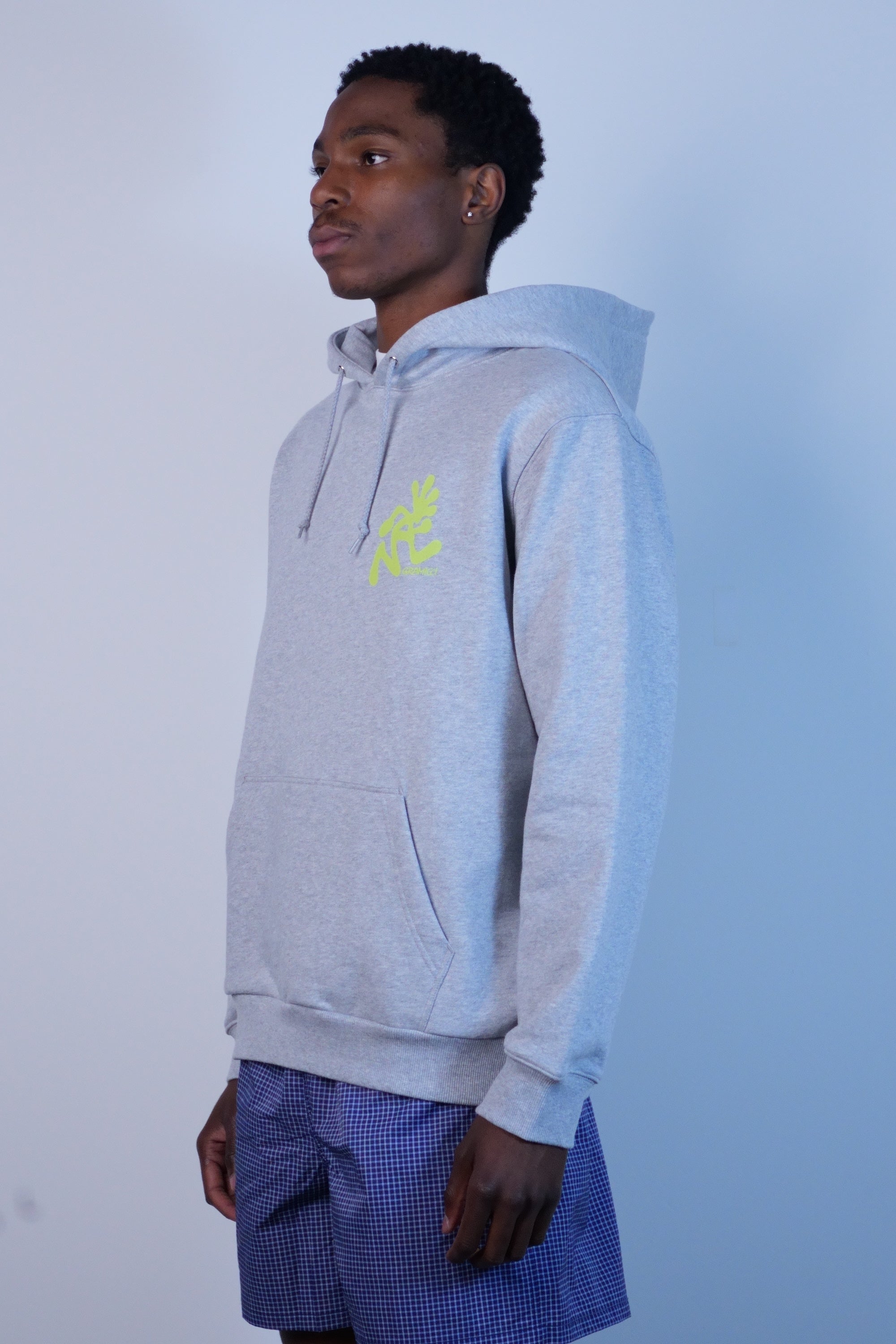 Running Man Hooded Sweatshirt Heather Grey