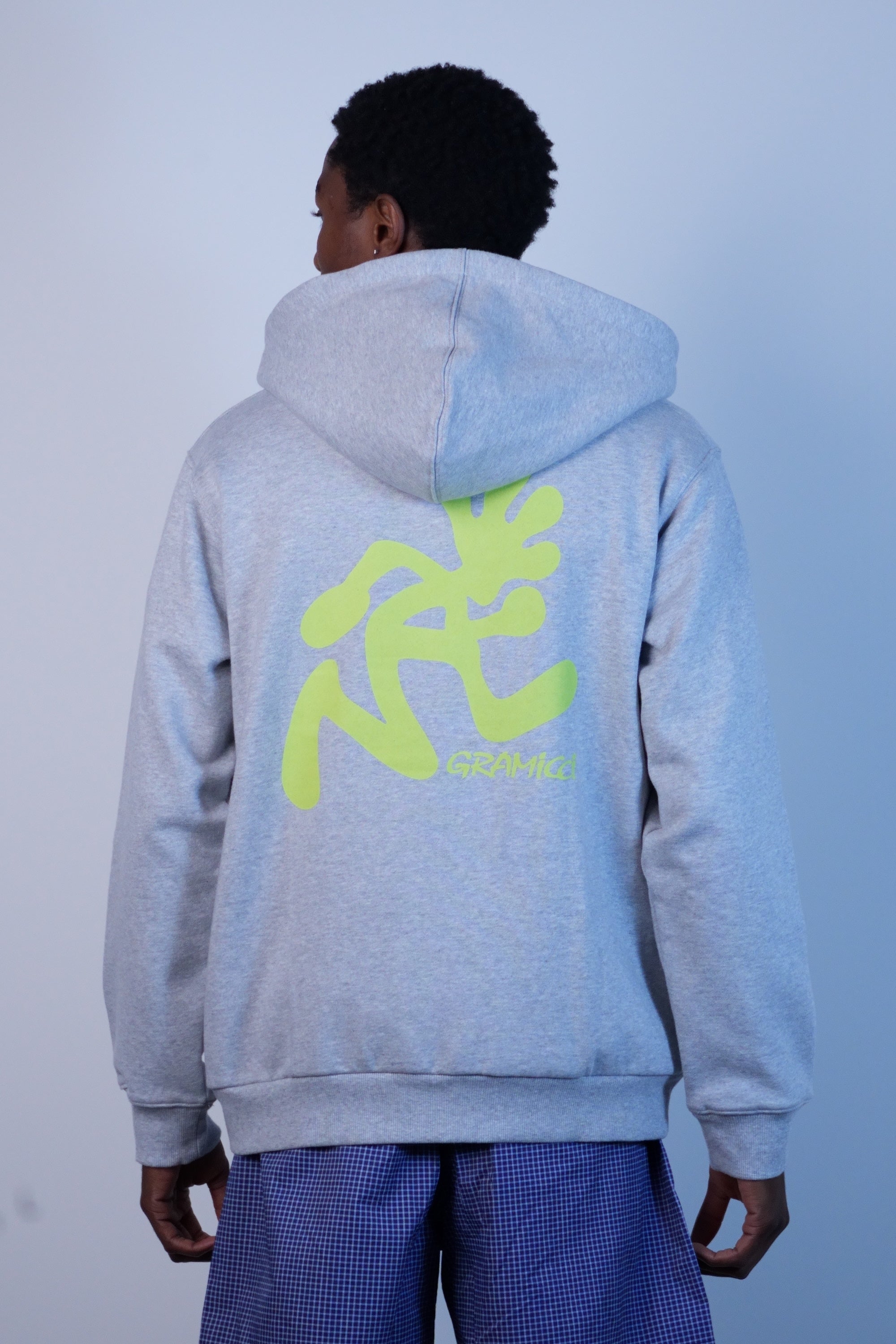 Running Man Hooded Sweatshirt Heather Grey