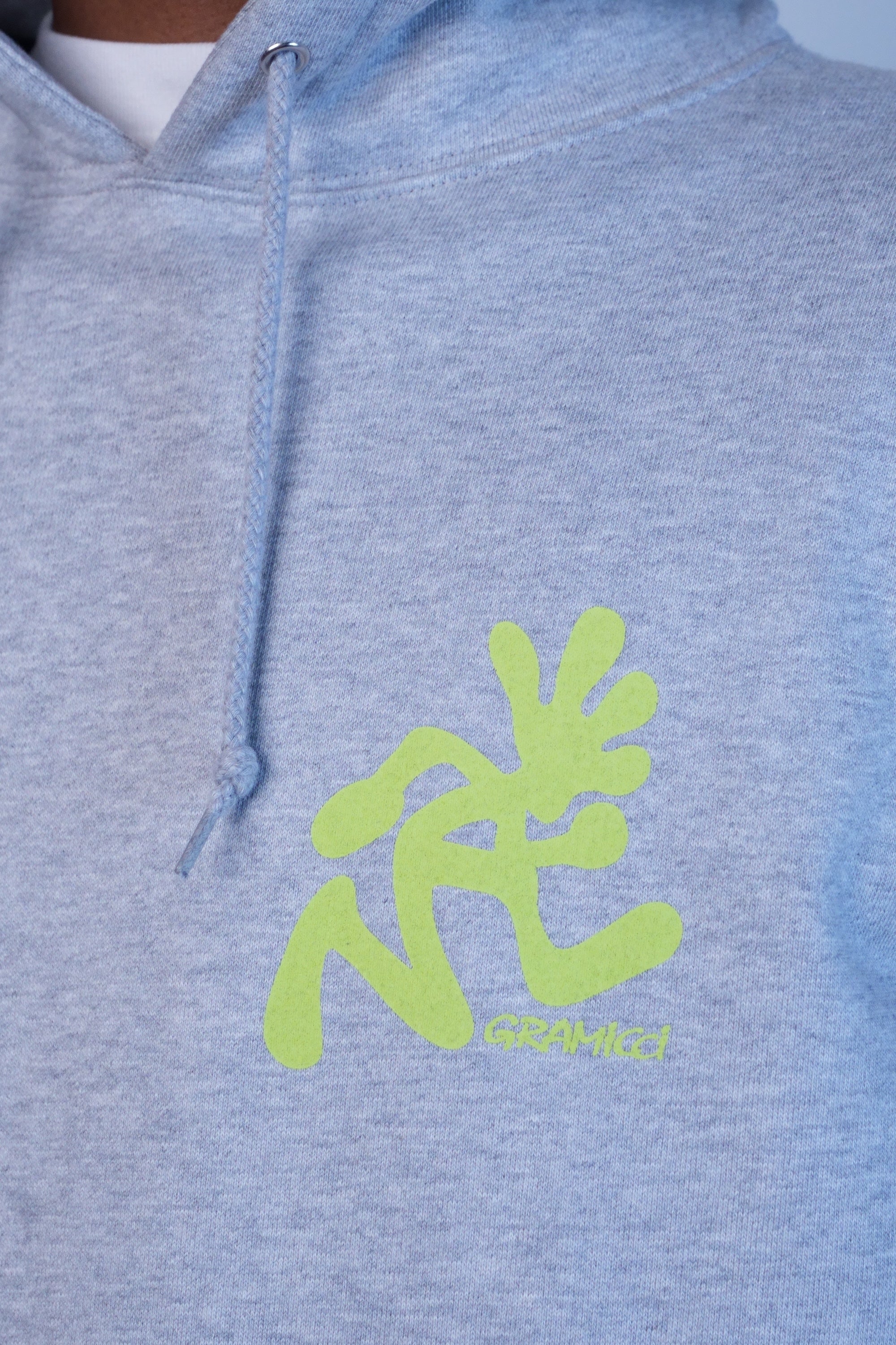 Running Man Hooded Sweatshirt Heather Grey