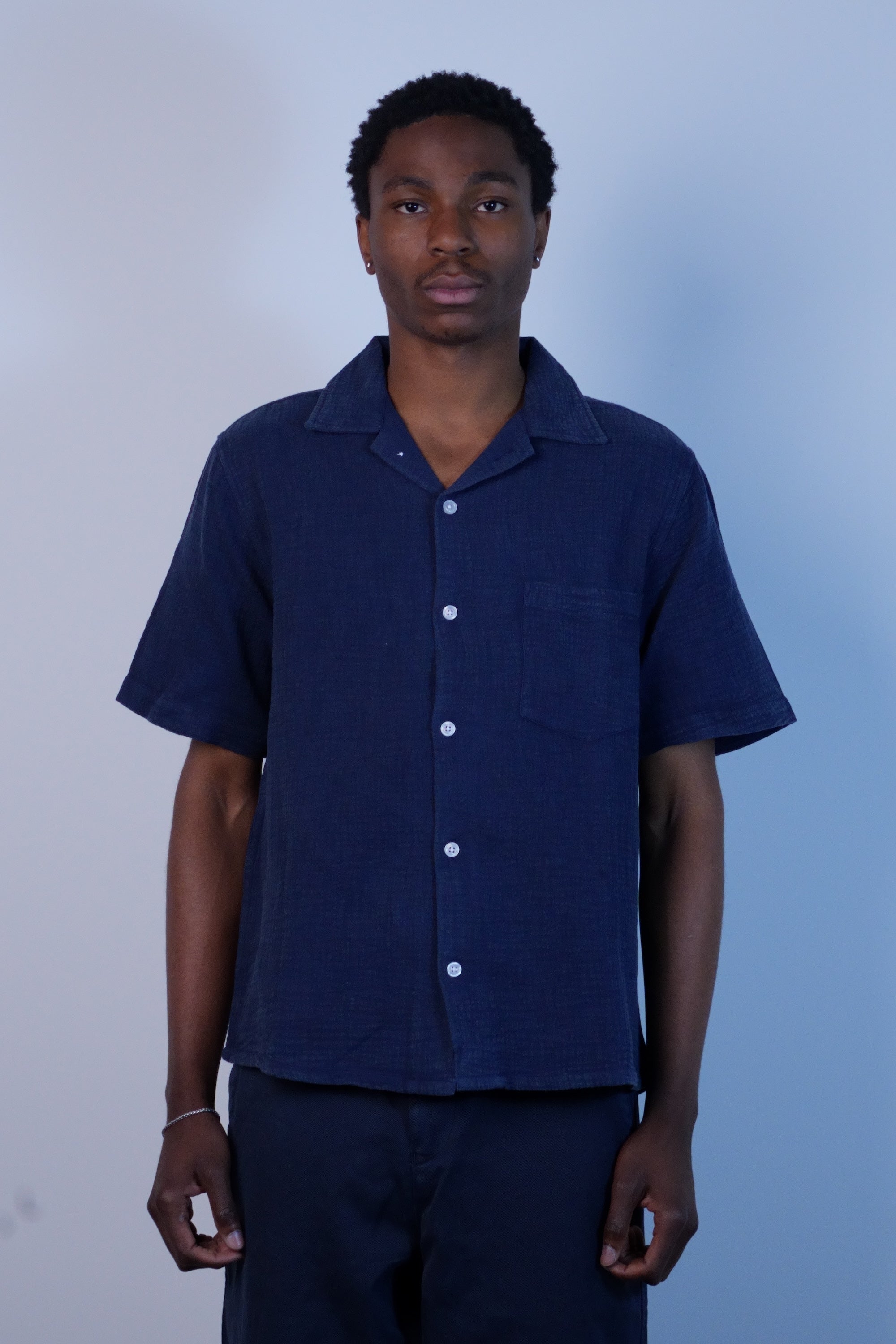 Double Cloth SS Navy