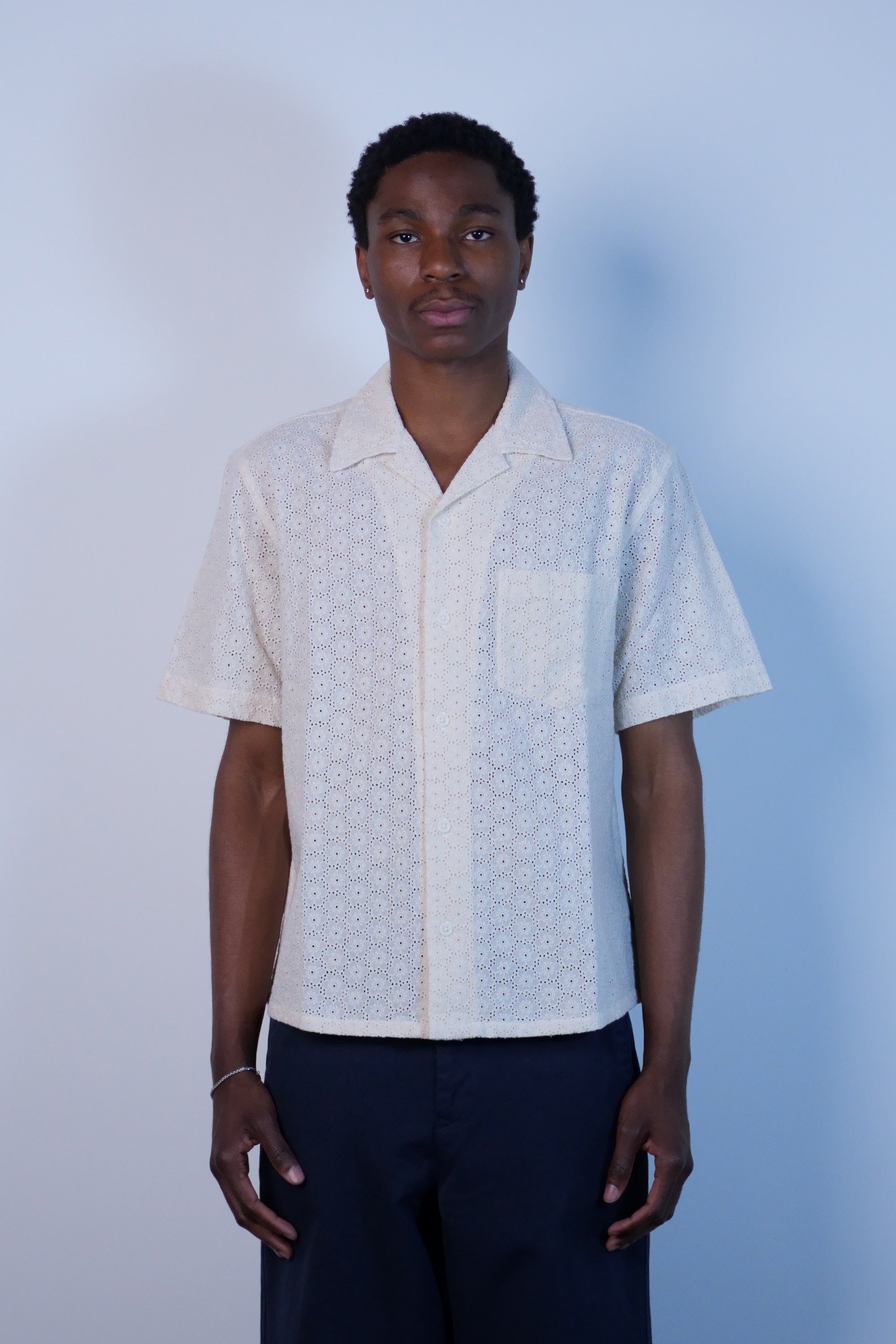 Floral Lace SS Camp Natural