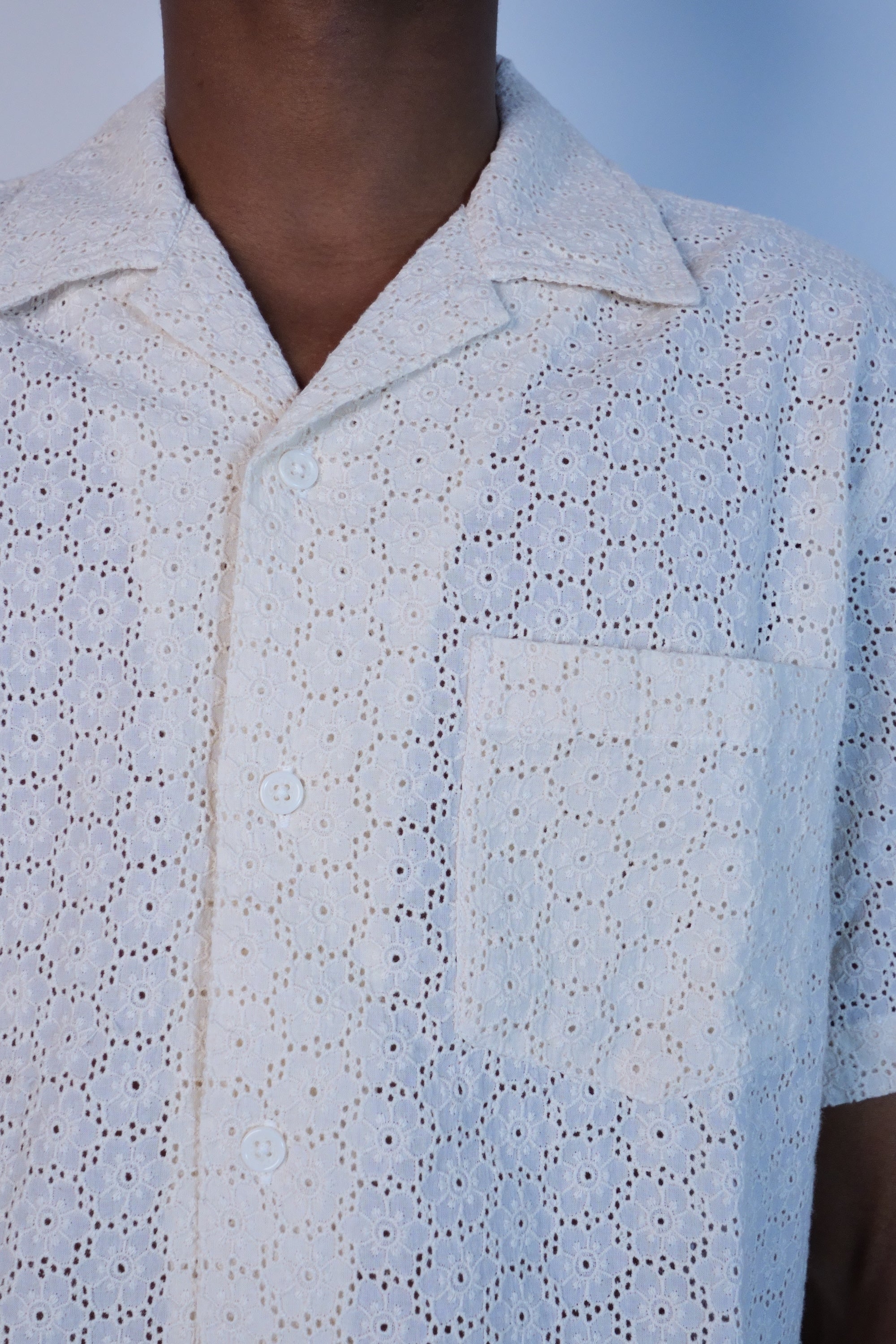 Floral Lace SS Camp Natural