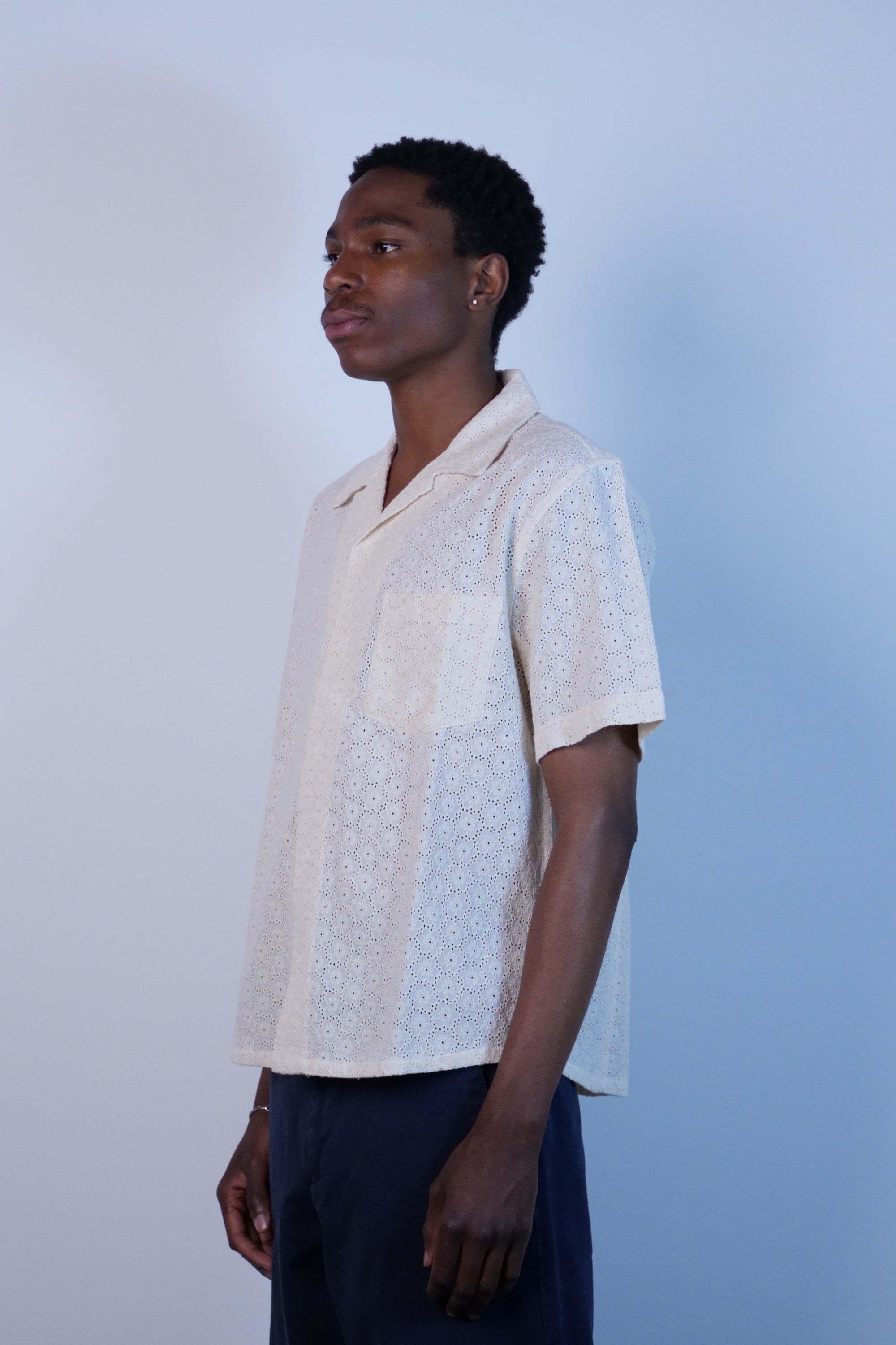 Floral Lace SS Camp Natural