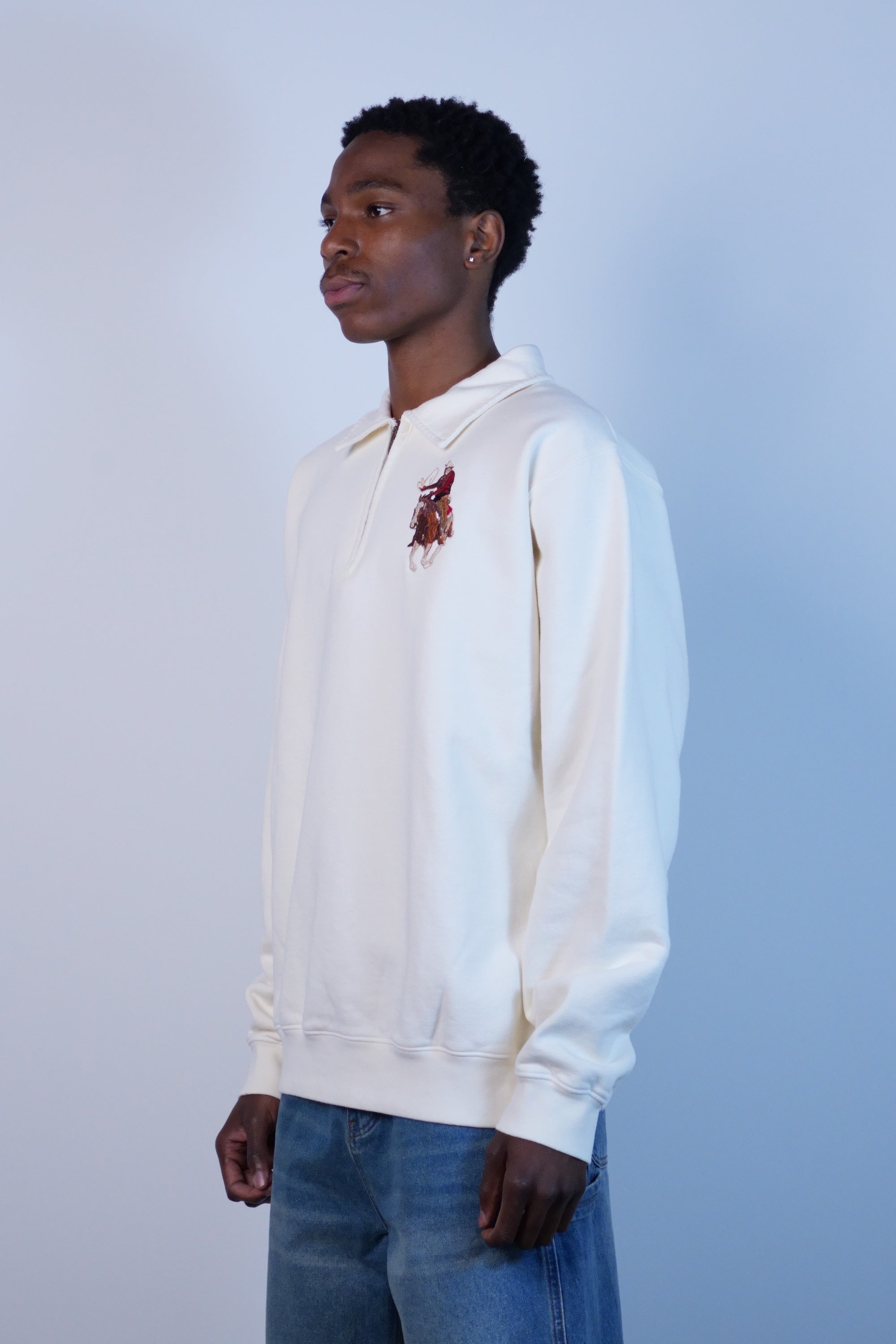 Lasso Sport Quarter Zip Bone