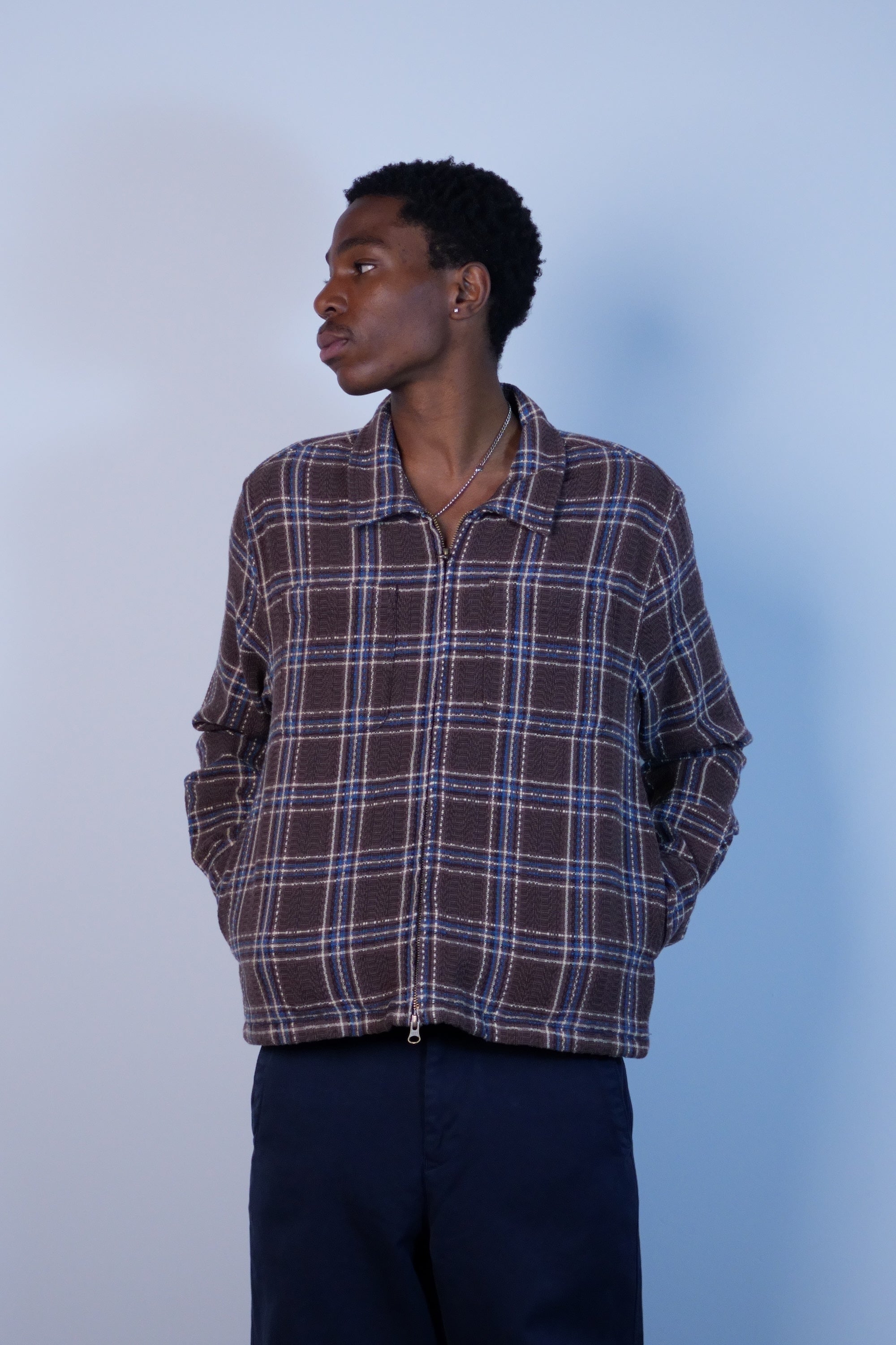 Venice Plaid Zip Jacket