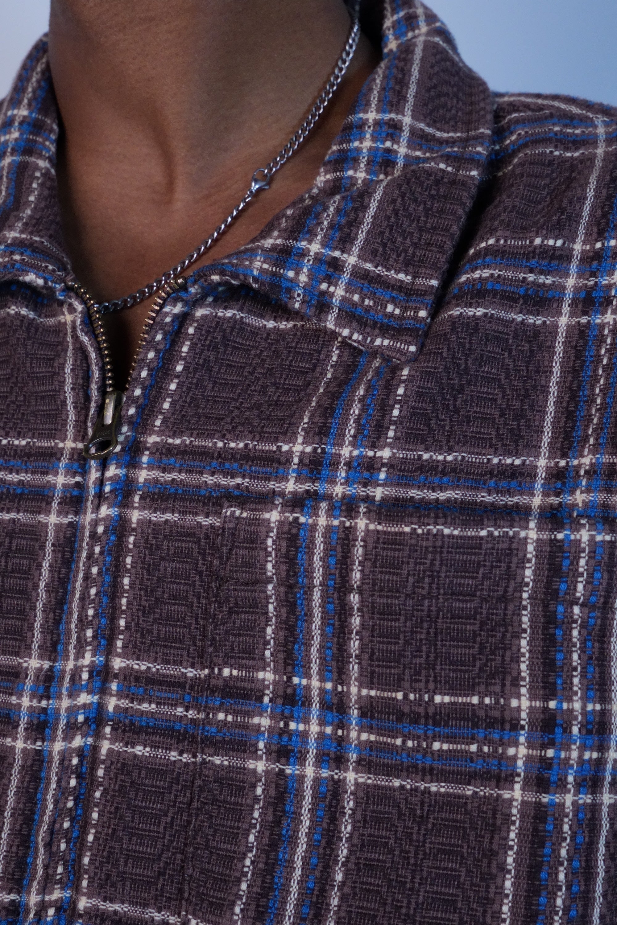 Venice Plaid Zip Jacket