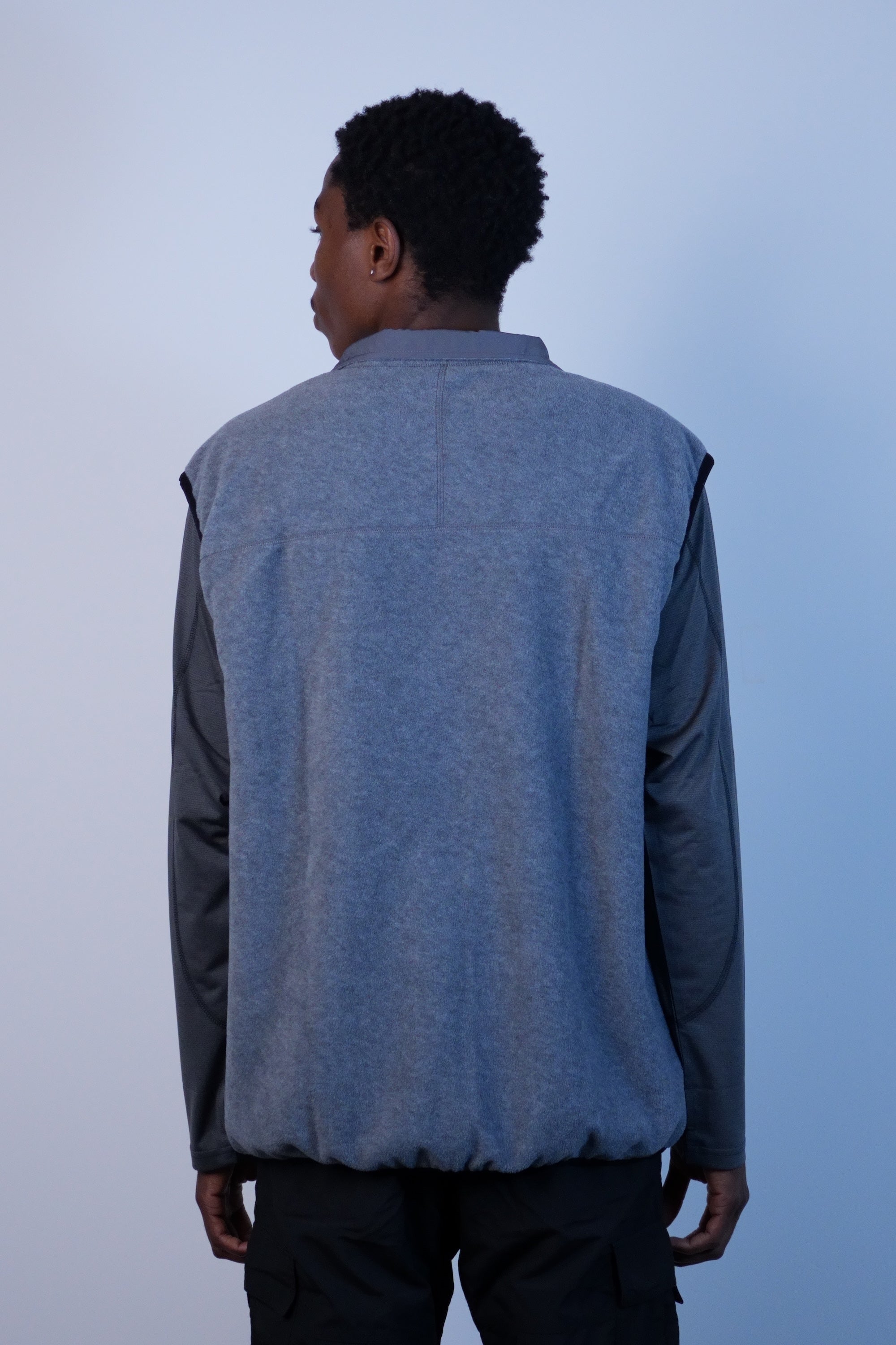 Thermal Fleece Reversible Vest Heather Grey