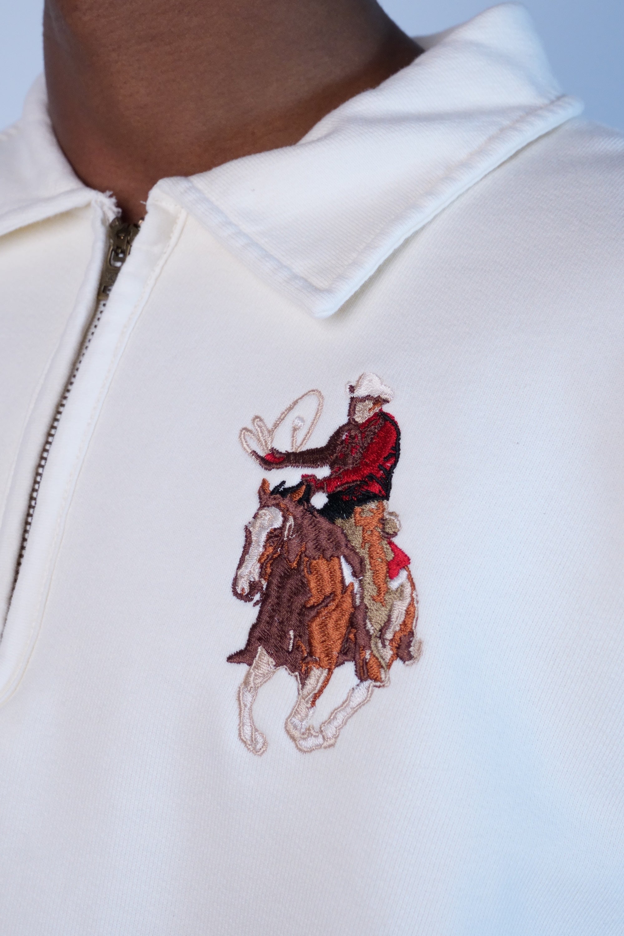 Lasso Sport Quarter Zip Bone