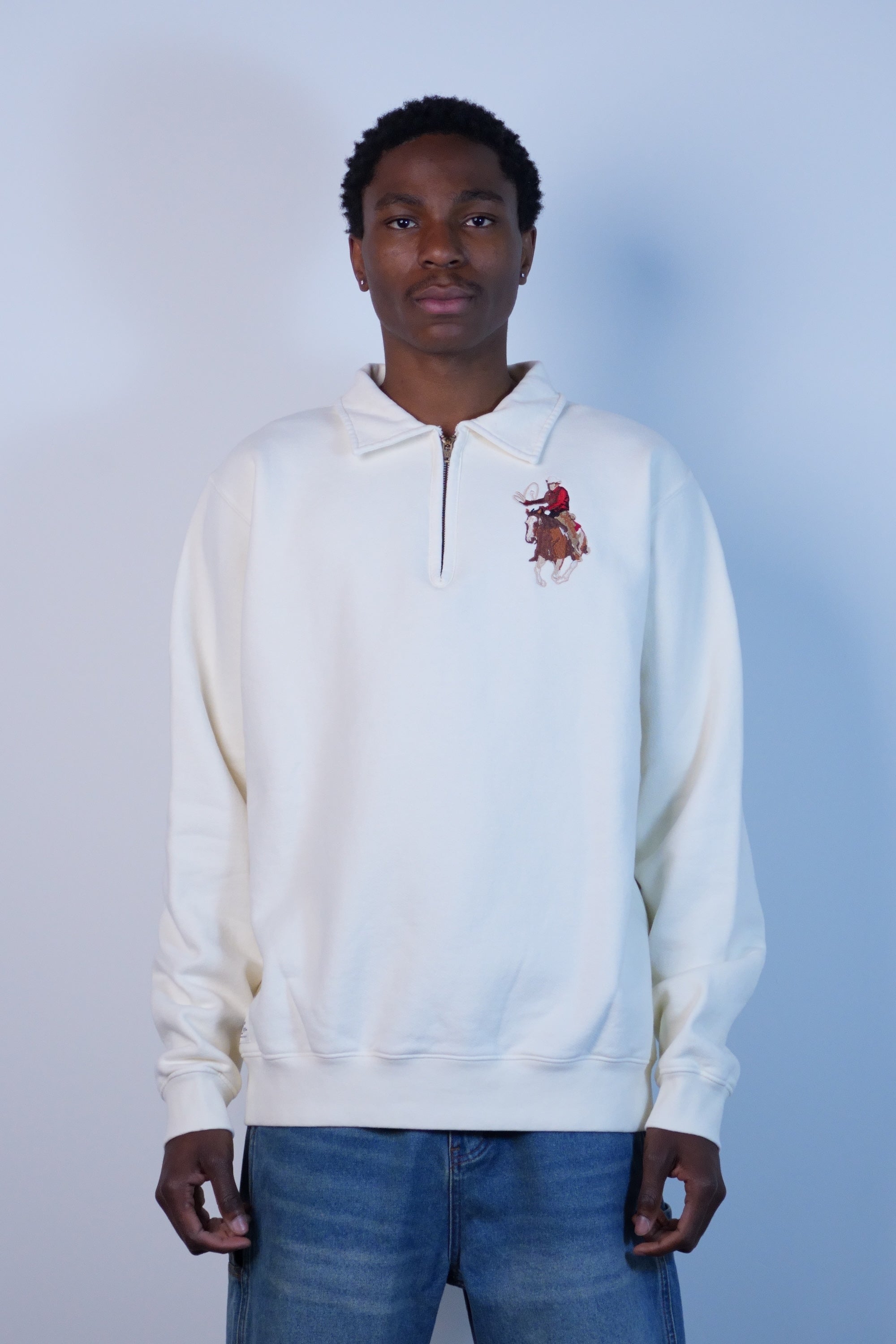 Lasso Sport Quarter Zip Bone