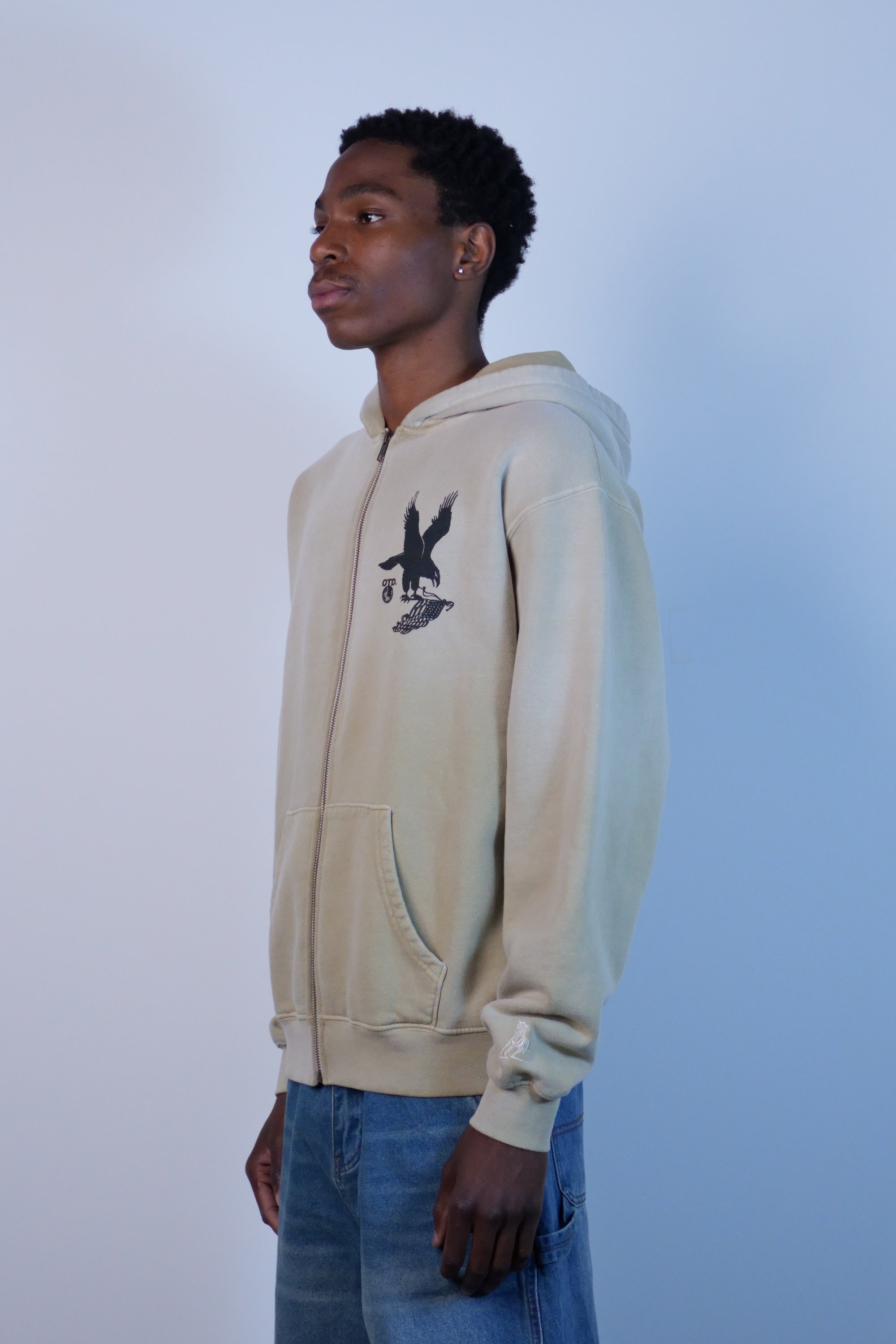 Where Eagles Dare Zip Hoodie Sand