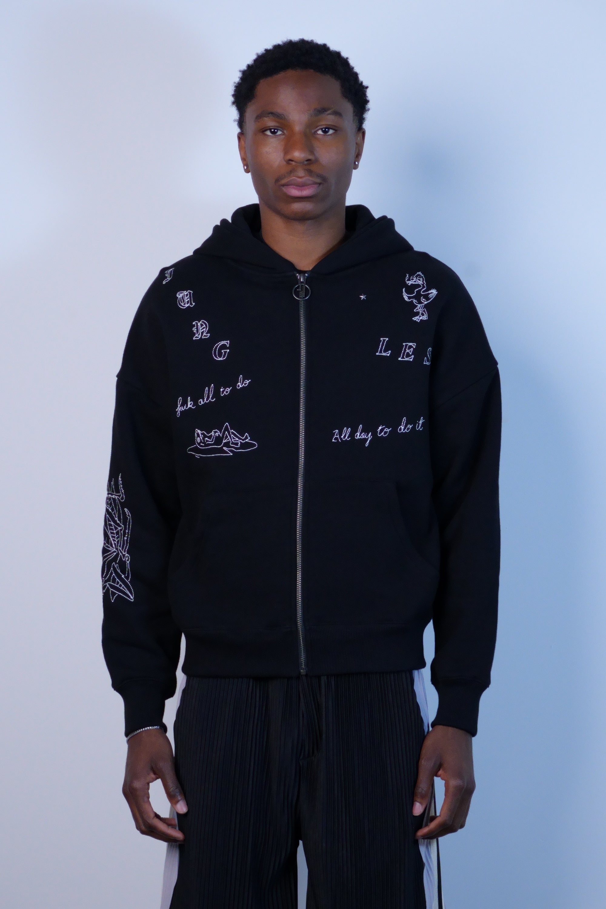 Fuck All Do Zip Hoodie Black