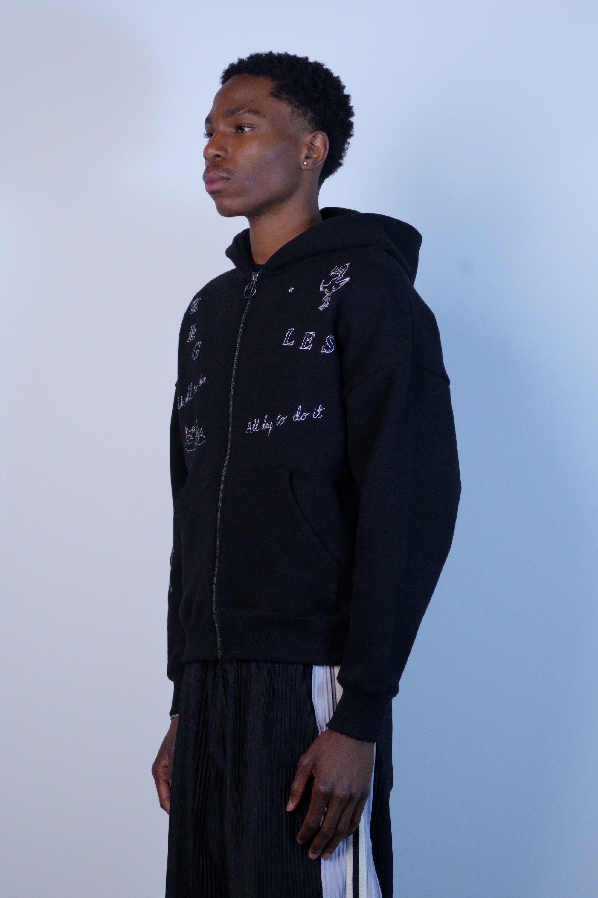 Fuck All Do Zip Hoodie Black