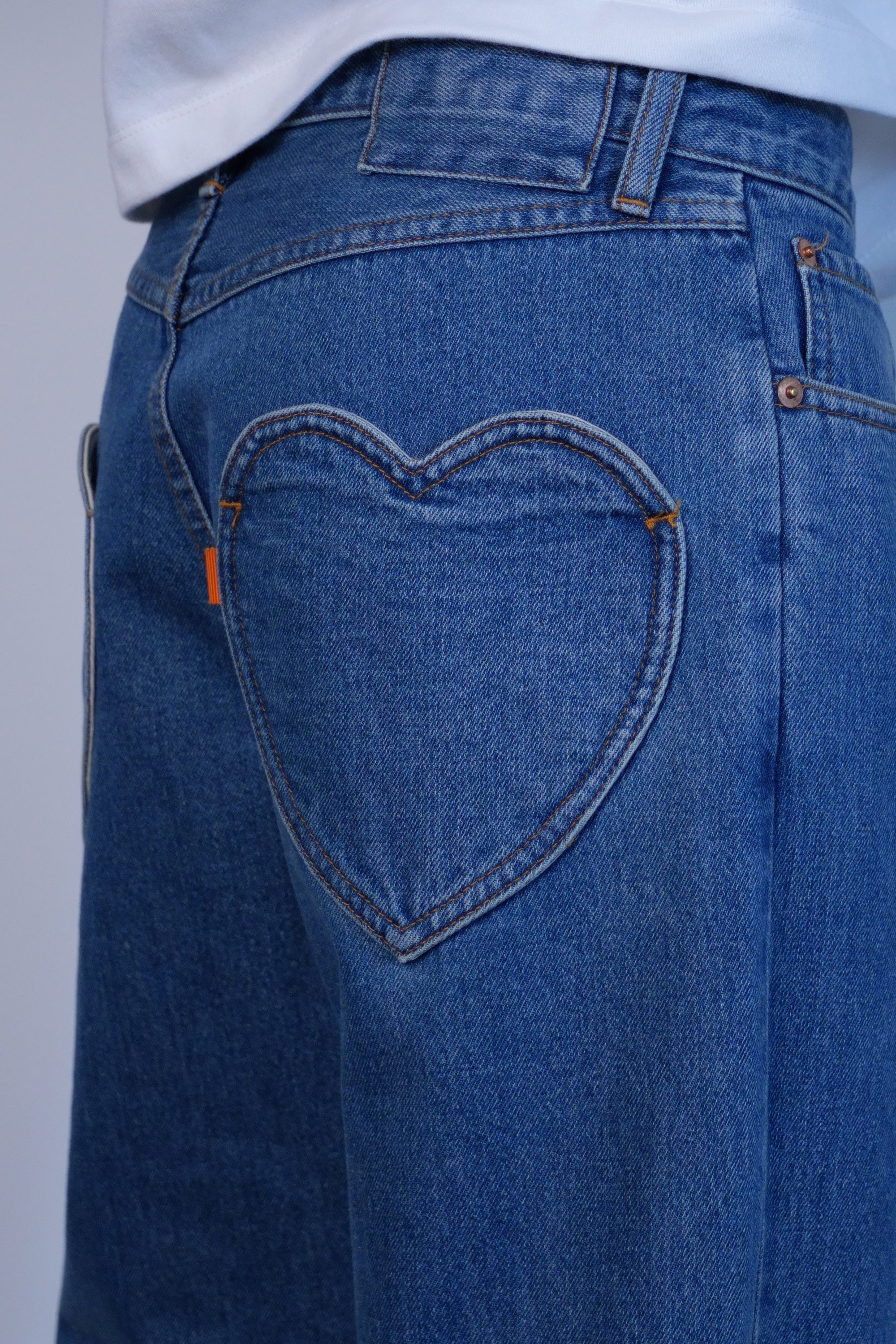 Boot Cut Side Zip Jeans Blue