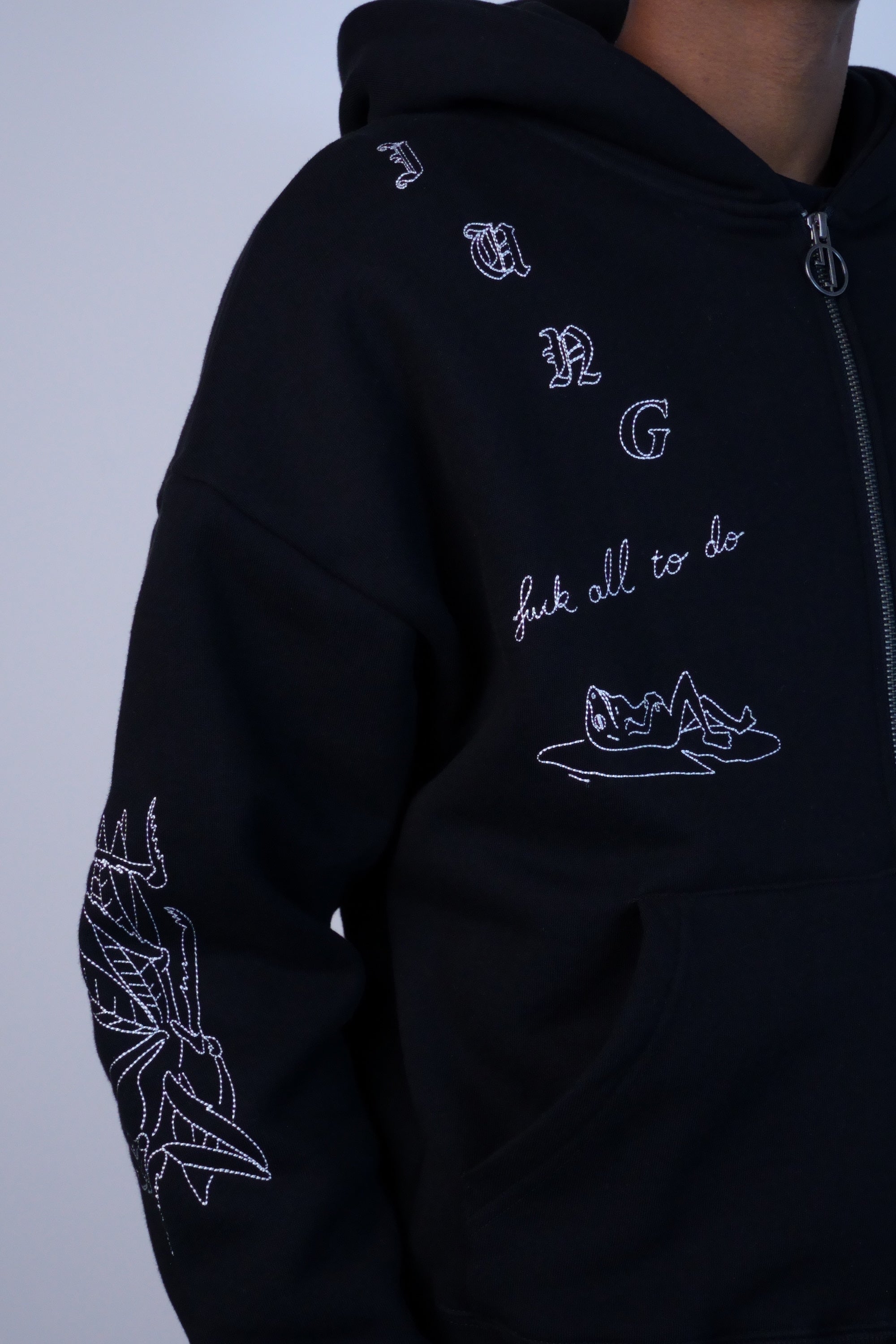 Fuck All Do Zip Hoodie Black