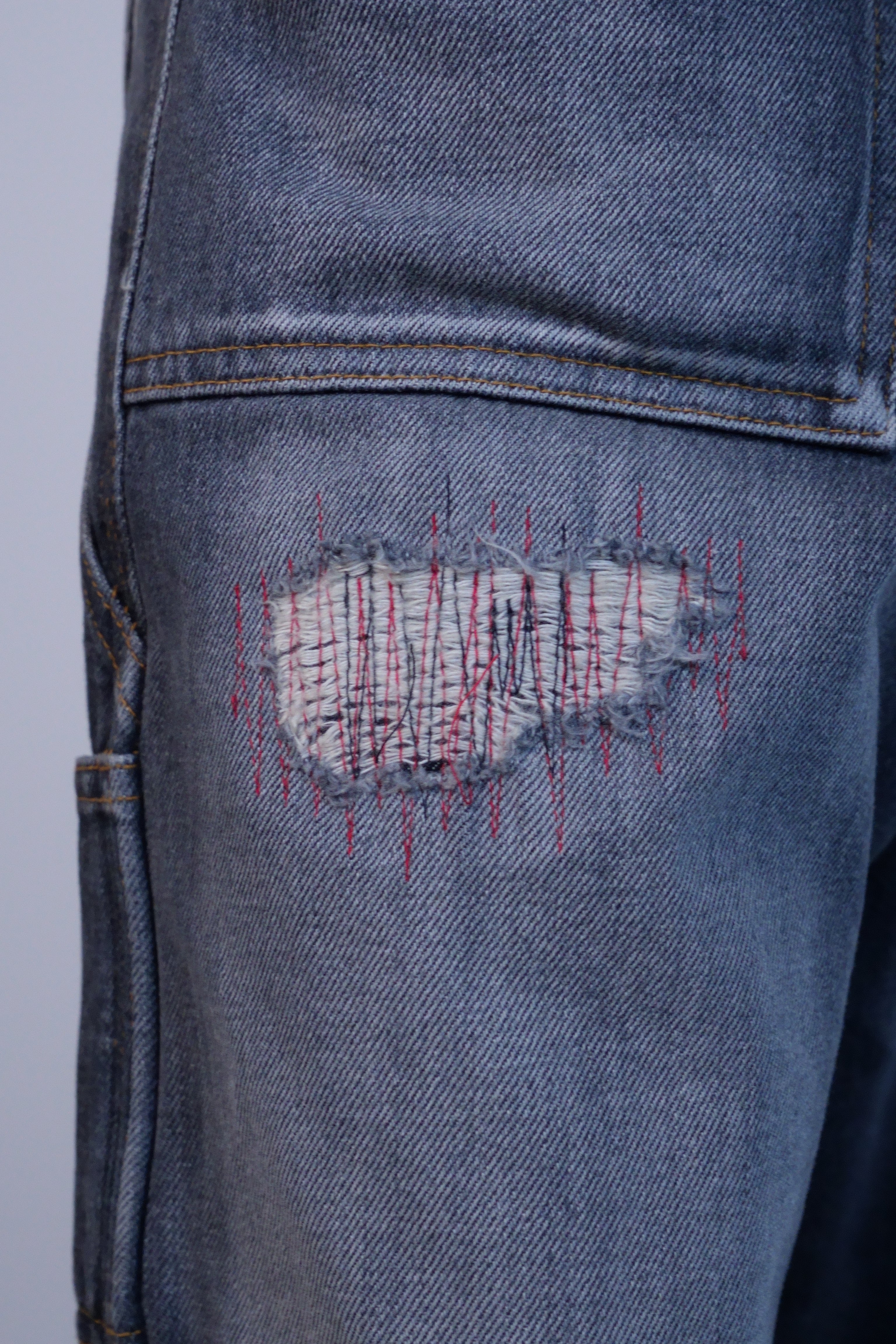 Three Quarter Painter Jeans Black