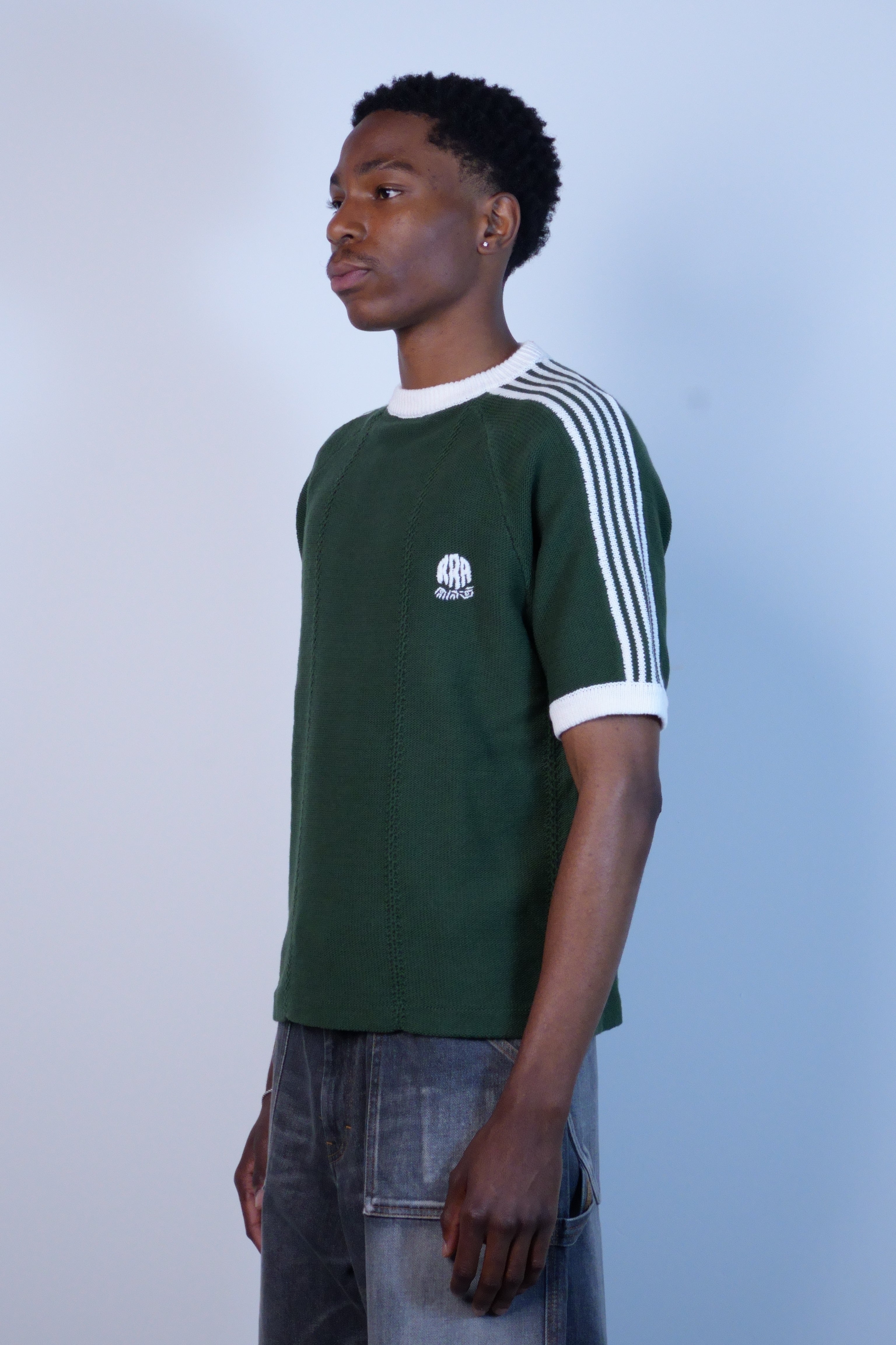 Knitted Training T-Shirt Dark Green