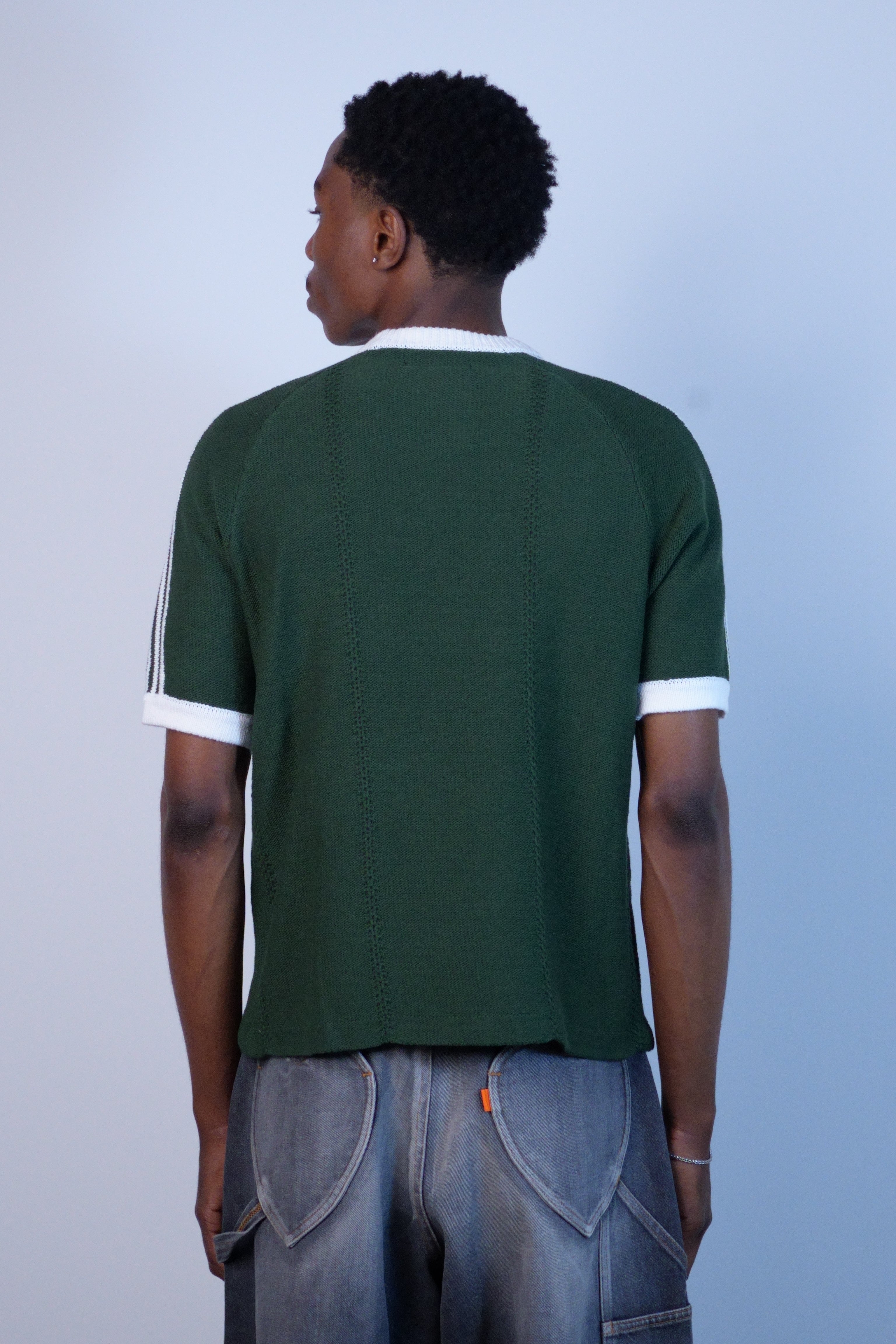 Knitted Training T-Shirt Dark Green