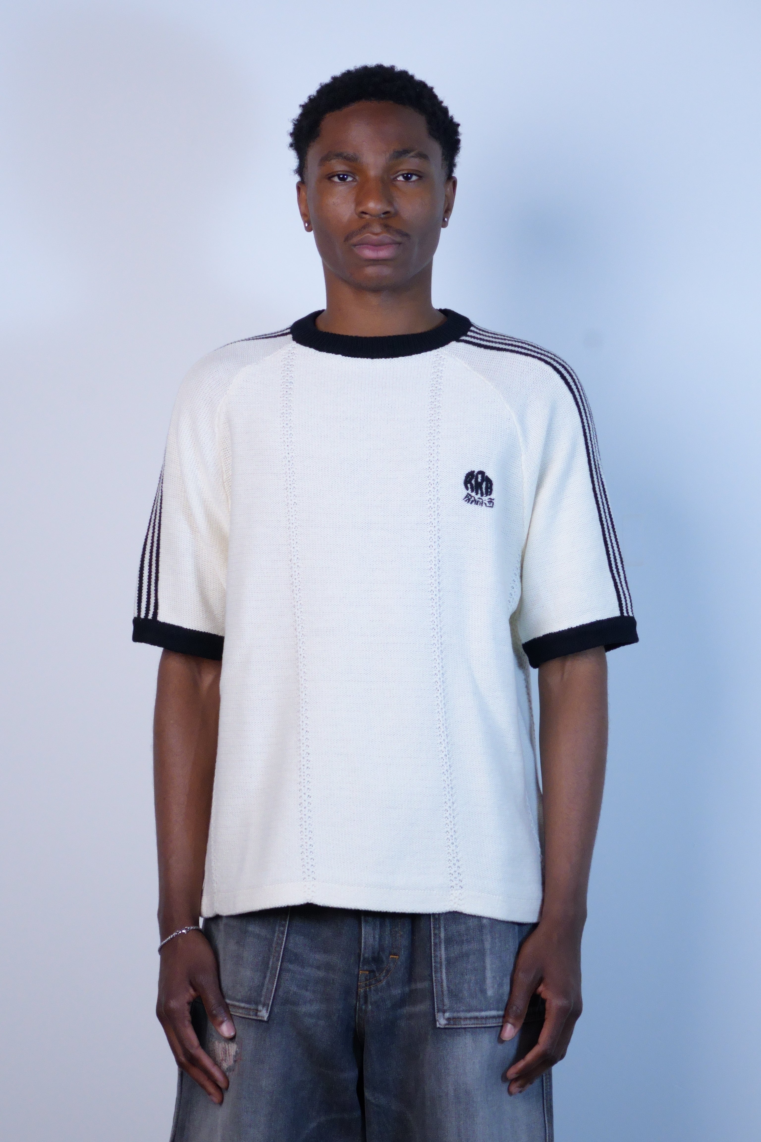 Knitted Training T-Shirt Off White